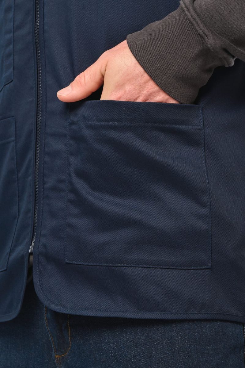 WK. Designed To Work Arbeitsweste Unisex-Weste aus Baumwollpolyester mit mehreren Taschen