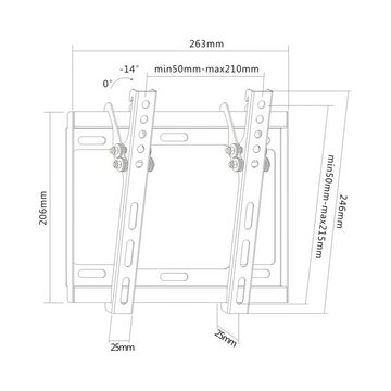 PureMounts PureMounts PM-BT200 - Neigbare TV / Monitor Wandhalterung, Wandabstand TV-Wandhalterung