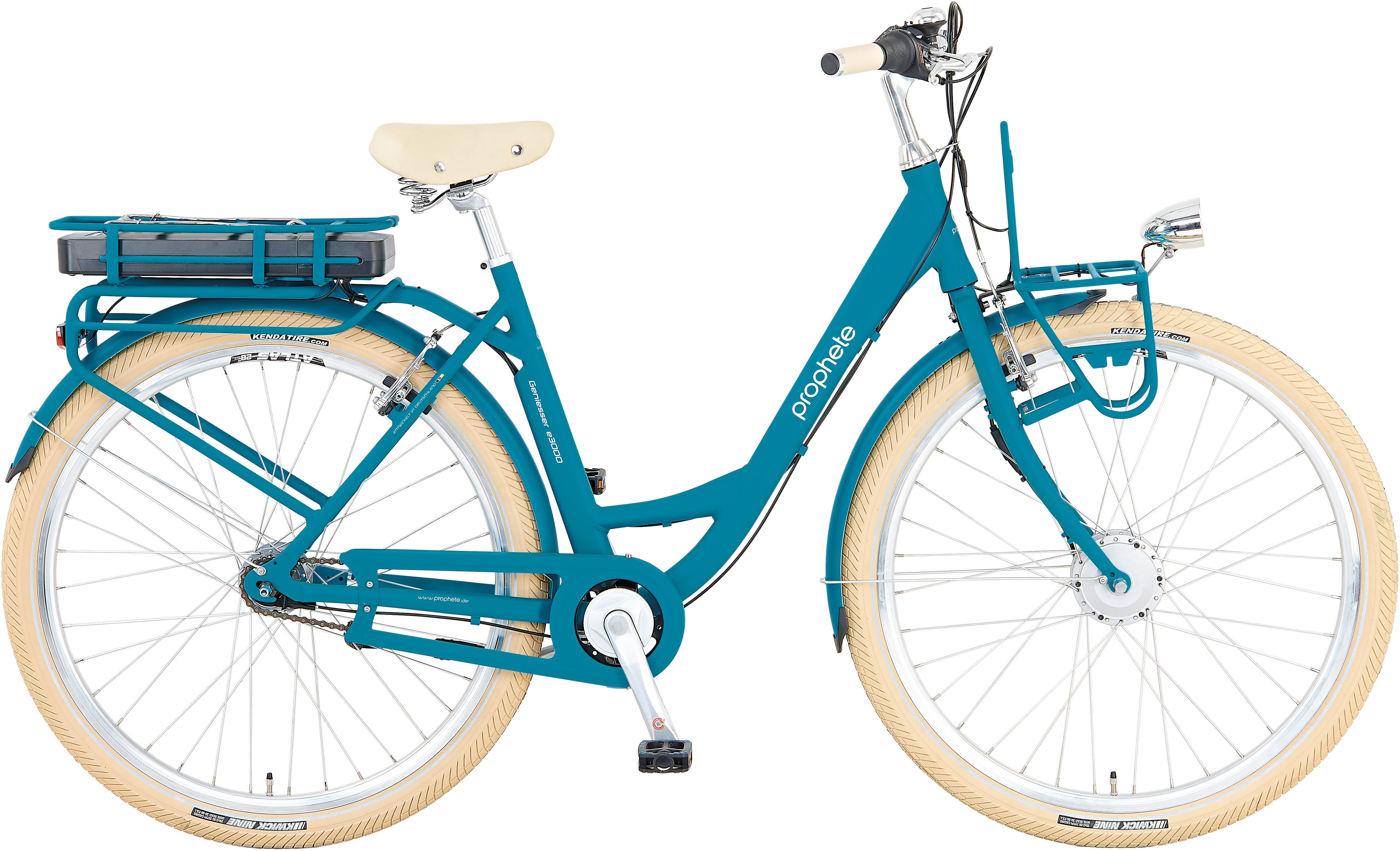 Prophete E-Bike Cityrad Geniesser e3000, 7 Gang Shimano, Nabenschaltung, Frontmotor, 497 Wh, Pedelec, Elektrofahrrad für Damen u. Herren