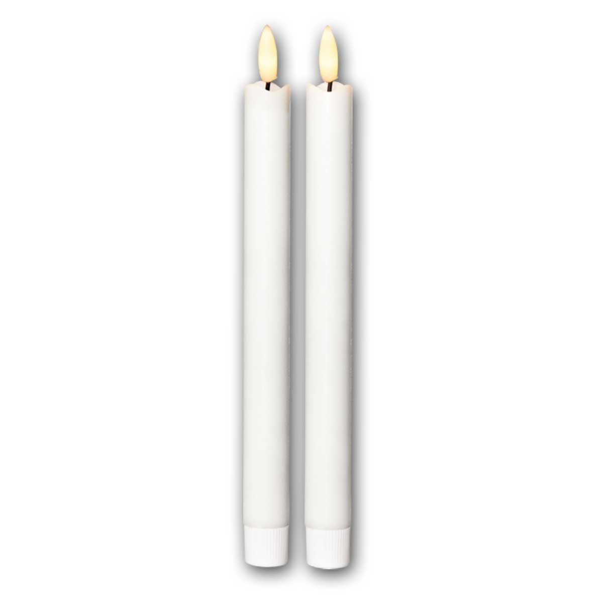 STAR TRADING LED-Kerze LED Stabkerzen "Flamme", 4er Set, weiß, 25x2,1cm, warmweiß