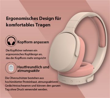 Bifurcation Kabelloses Bluetooth-Headset, Gaming-Headset mit Rauschunterdrückung Over-Ear-Kopfhörer