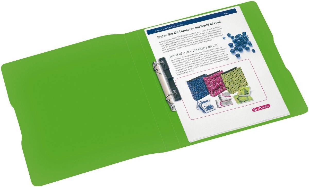 Präsentationsordner Ringbuch A4 2 Ringe PP 16mm apfel opak to go