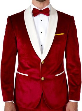 Opposuits Kostüm Velvet Vibes Deluxe Anzug, Eleganter Smoking Anzug für gediegene Weihnachtsmänner