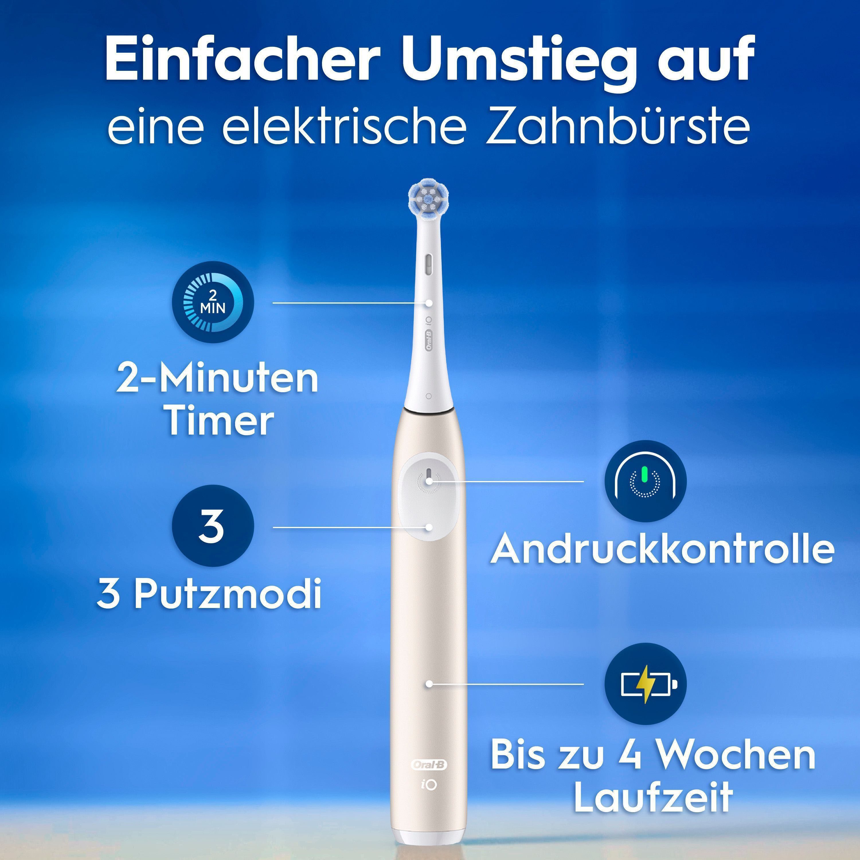 Oral-B Elektrische Zahnbürste Oral-B iO Series 2, Aufsteckbürsten: 1 St., für die sanfte Reinigung