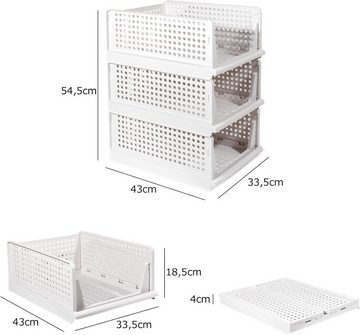 Zedelmaier Organizer Schrank-Organizer Kleiderschrank Schublade faltbare Aufbewahrungsbox (Set, 3 St., Set of 3), Klappbar und Stapelbar Aufbewahrungsbox