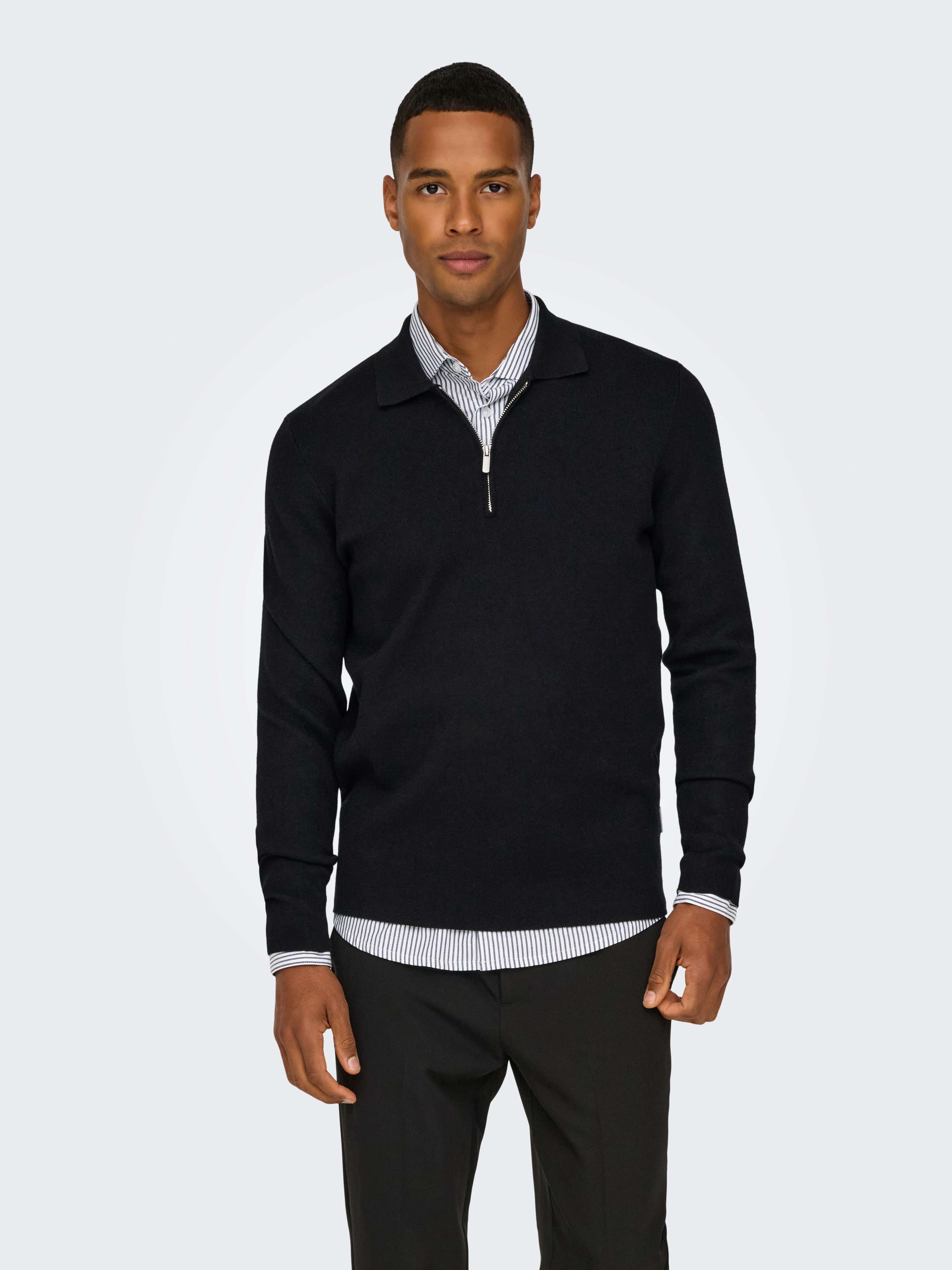 Polokragenpullover ONSCOOPER REG LS 12 HALF ZIP POLO