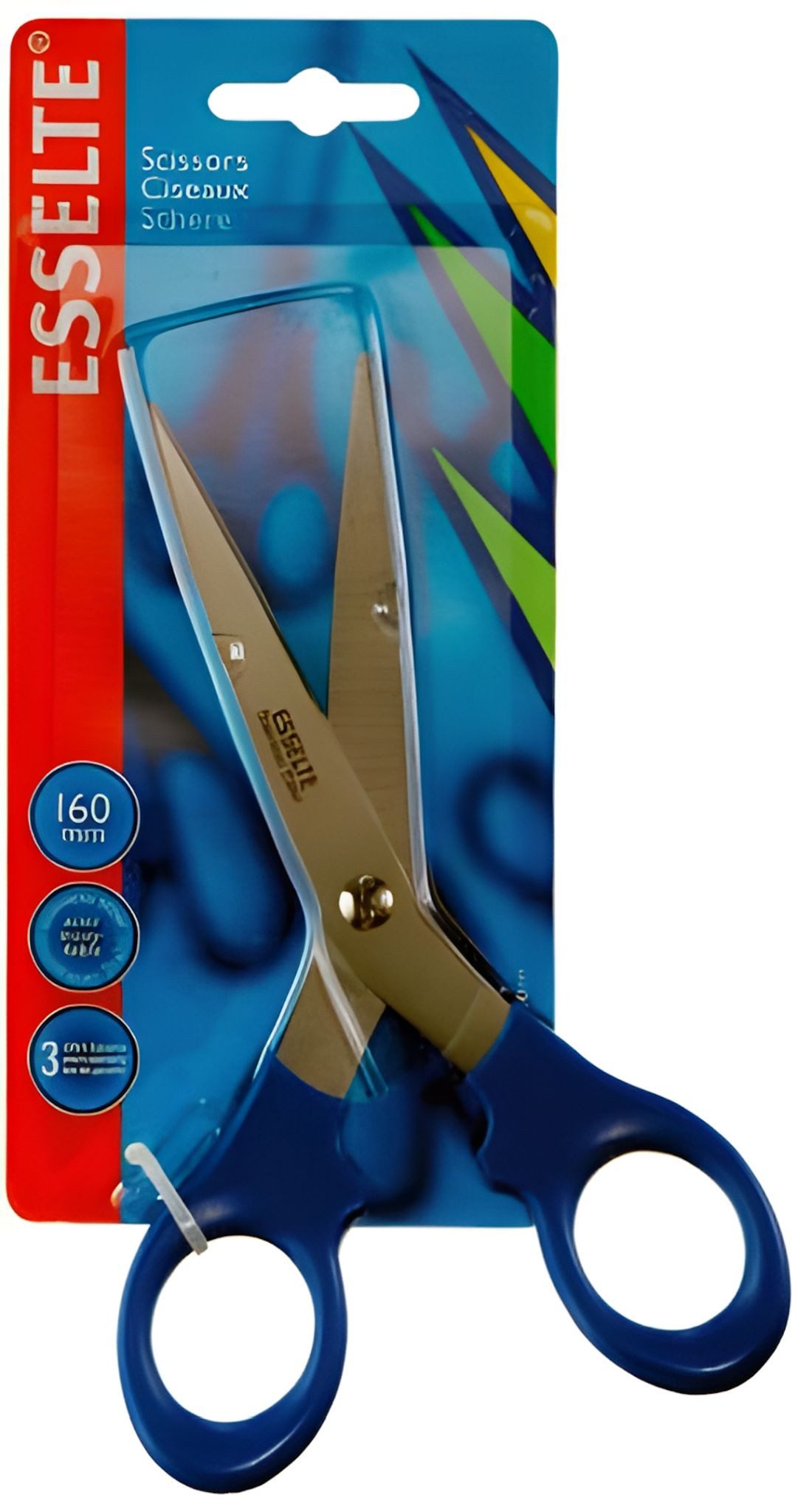 LEITZ Universalschere LEITZ Schere 16cm blau Stahl geschraubt abgerundeteSpitze Kun