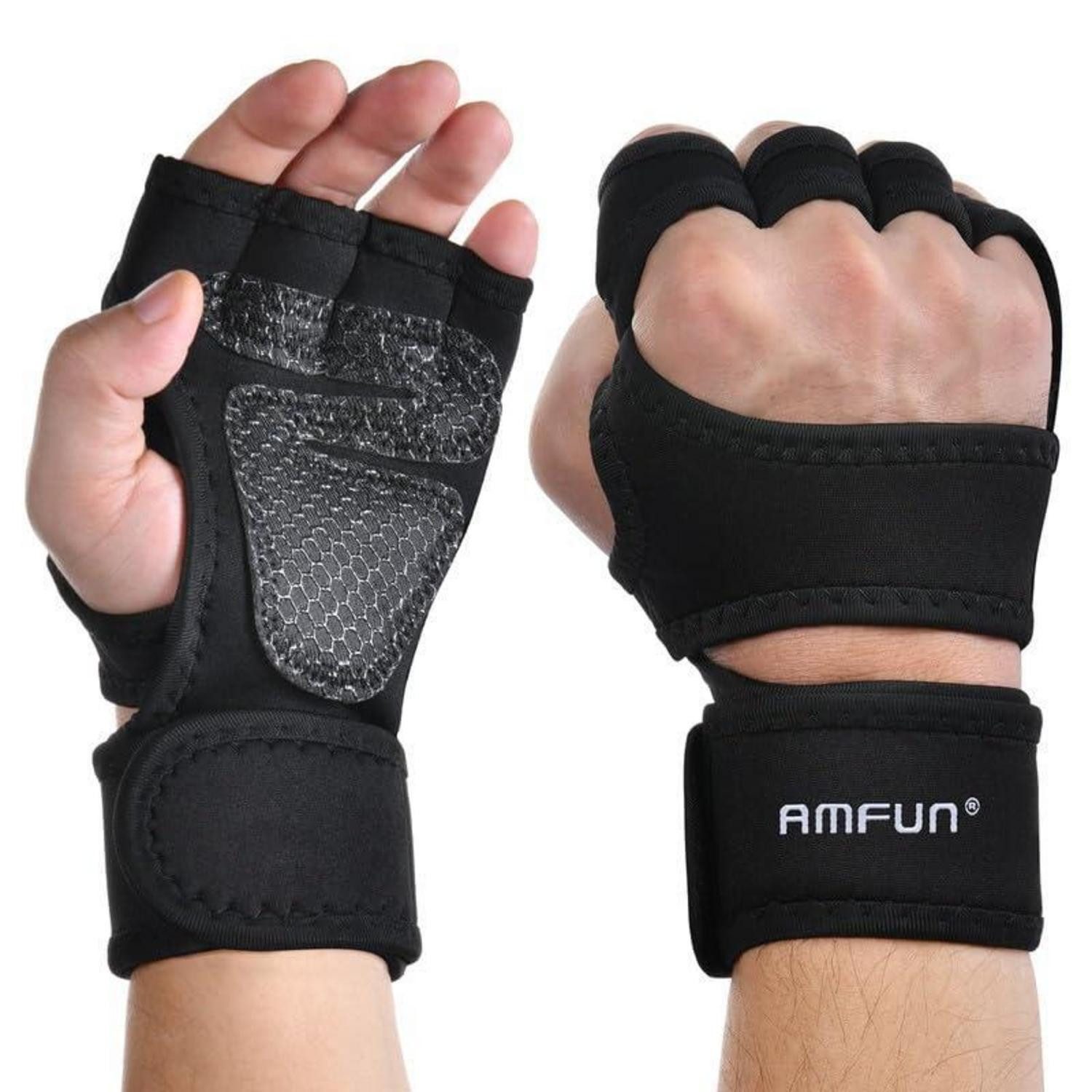 LuxusKollektion Trainingshandschuhe Fitness Handschuhe mit Handgelenkbandage (1-St)
