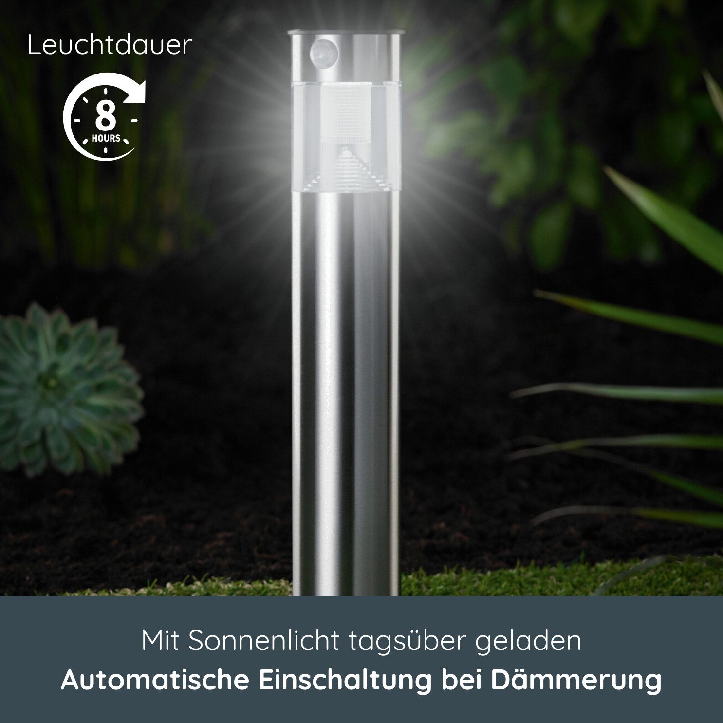 MeLiTec LED Solarleuchte Solar-Gartenleuchte, SO31, Tageslichtweiß, günstig online kaufen