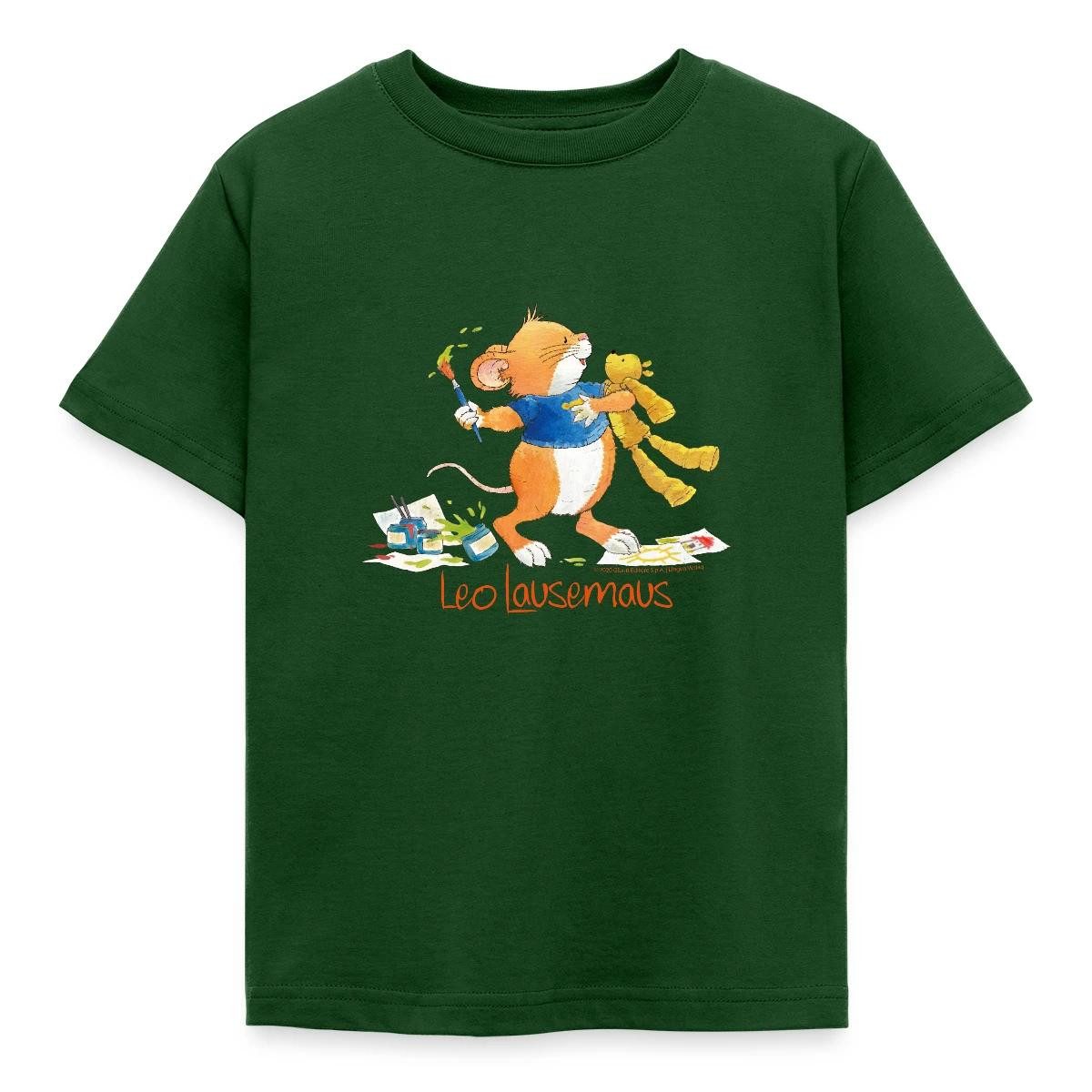 T-Shirt Leo Lausemaus Malen mit Teddy Kinder T-Shirt