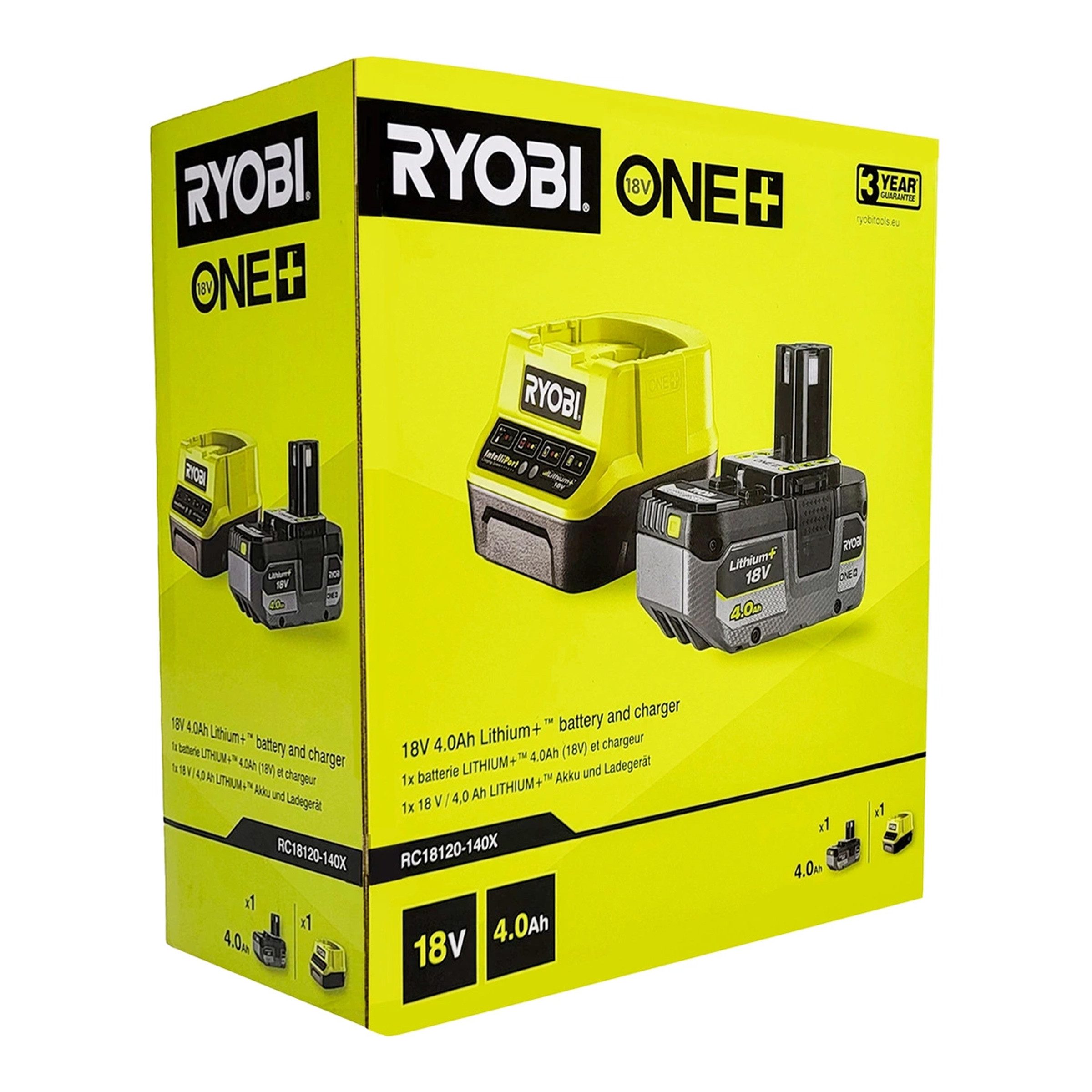 RYOBI Akku-Laubbläser Ryobi Set Laubbläser 18V ONE+ mit 4.0Ah Akku und Ladegerät, (1 St)