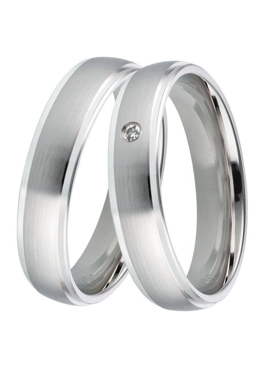 Schmuck ohne o. DOOSTI Silber mit Trauring in Zirkonia 925 Ehering Made Geschenk Partnerring Germany, LIEBE, Trauring