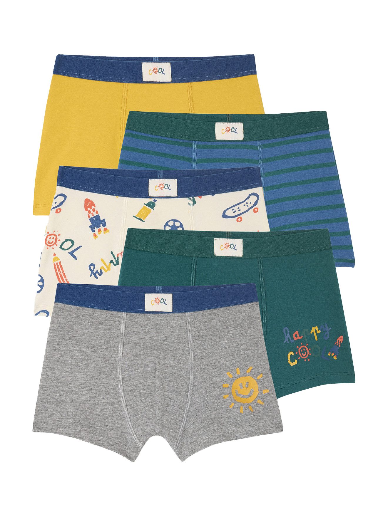 Boxershorts Bio-Kollektion: Jungen Stretch-Boxershorts COOL