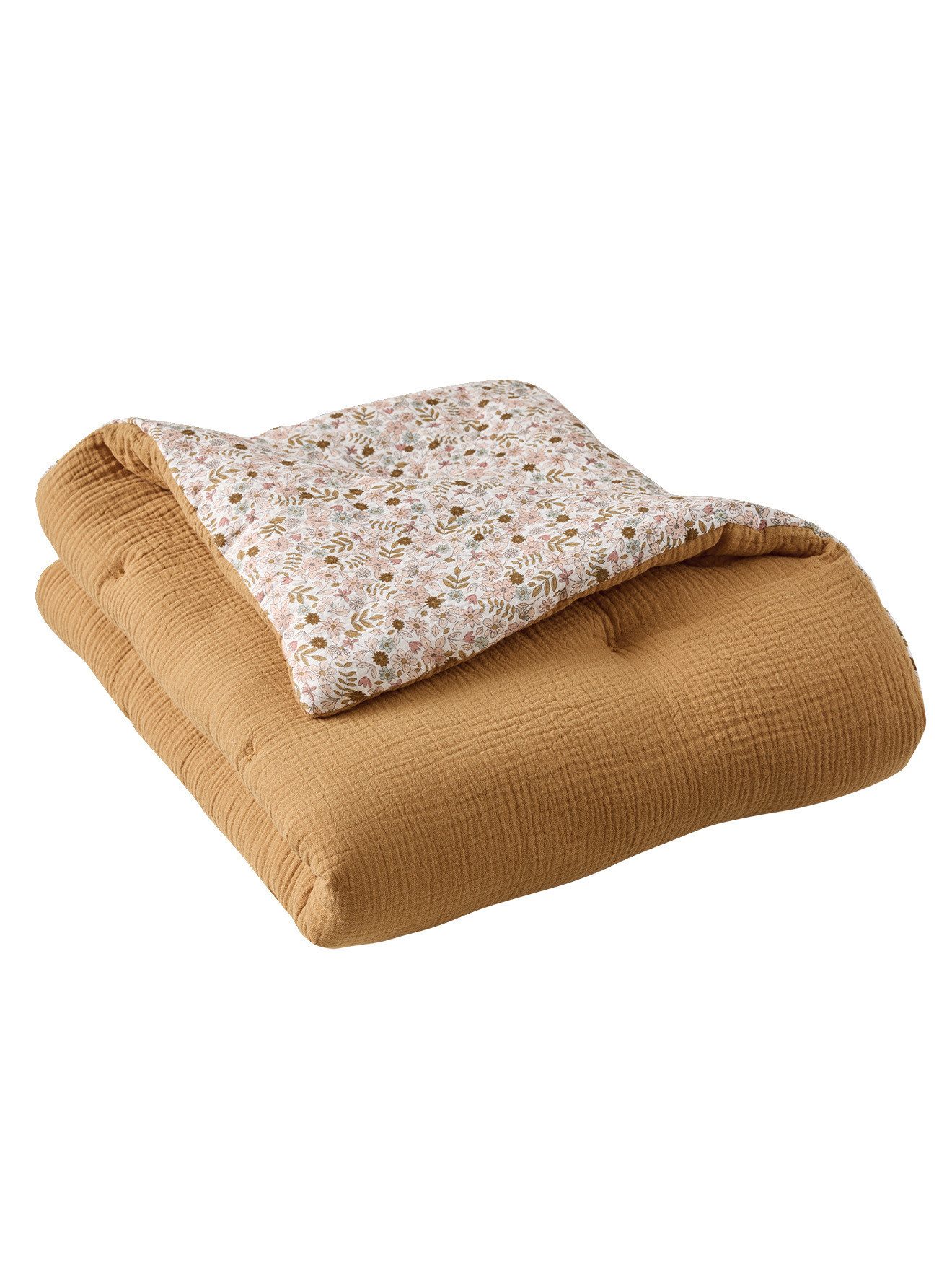 Babydecke Spielmatte Baby FLORA, Baumwolle, vertbaudet