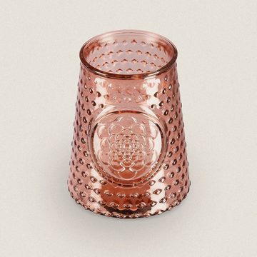 the way up Tischvase Vase "Mandala Mia" XS, 100 % Altglas, rosa