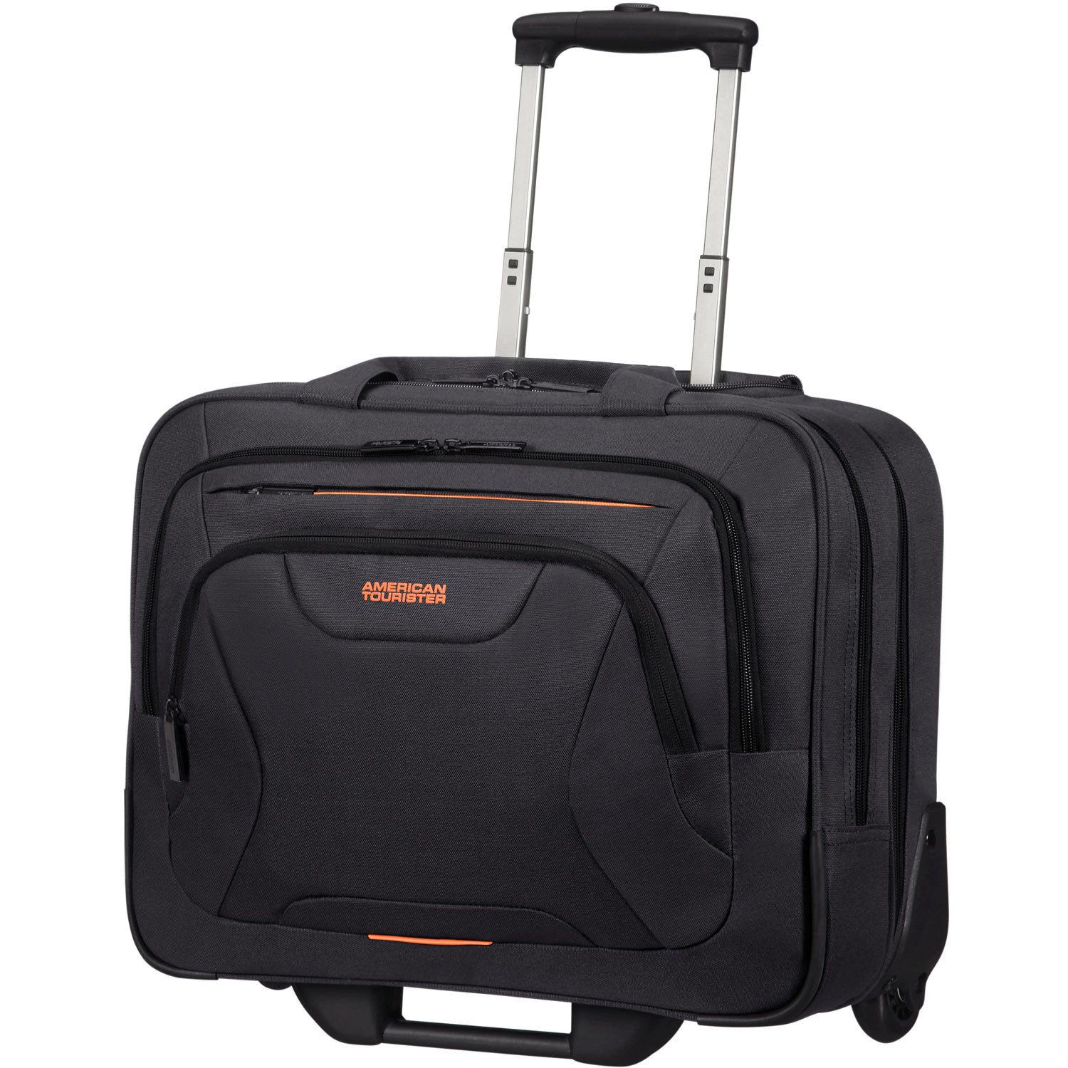 American Tourister® Koffer American Tourister Business Trolley 15,6 Zoll AT WORK black/orange