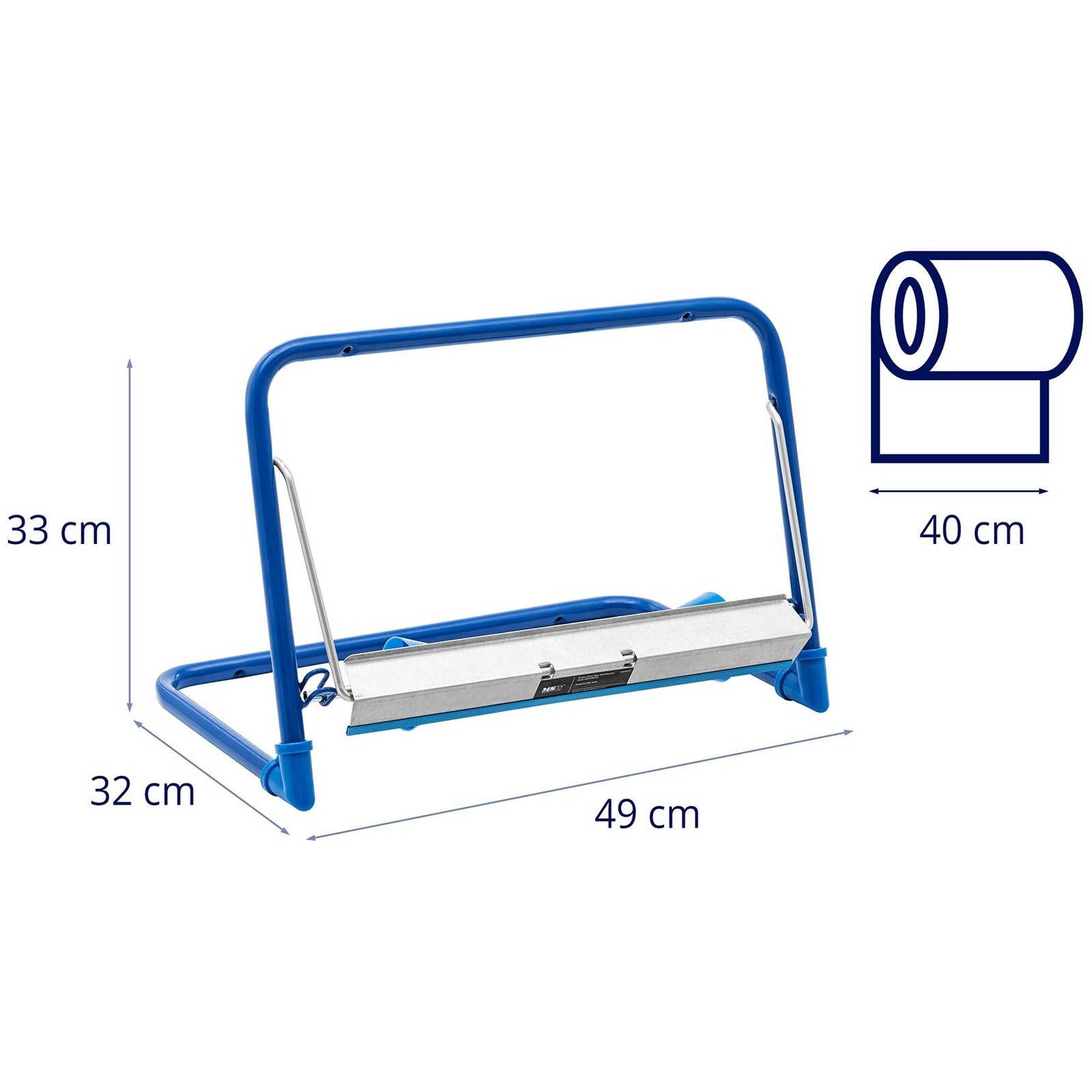 MSW Papiertuchspender Putzrollenhalter - Wandmontage - bis 5kg - Ø500mm - Kunststoff/Stahl – Bild 4 von 4