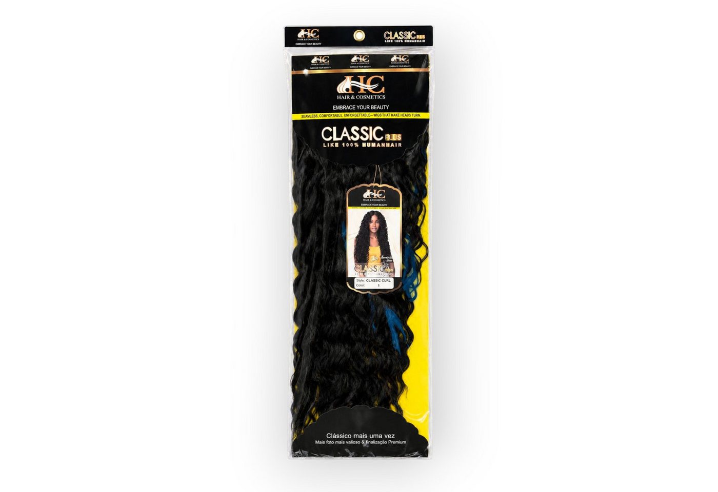 HC Kunsthaarperücke CLASSIC Weavon 22 Zoll 56 cm Tressen zum Einnähen Haarverlängerung, 22 Zoll, synthetisch, natürlich, Sew-In, langlebig, vielseitig stylbar