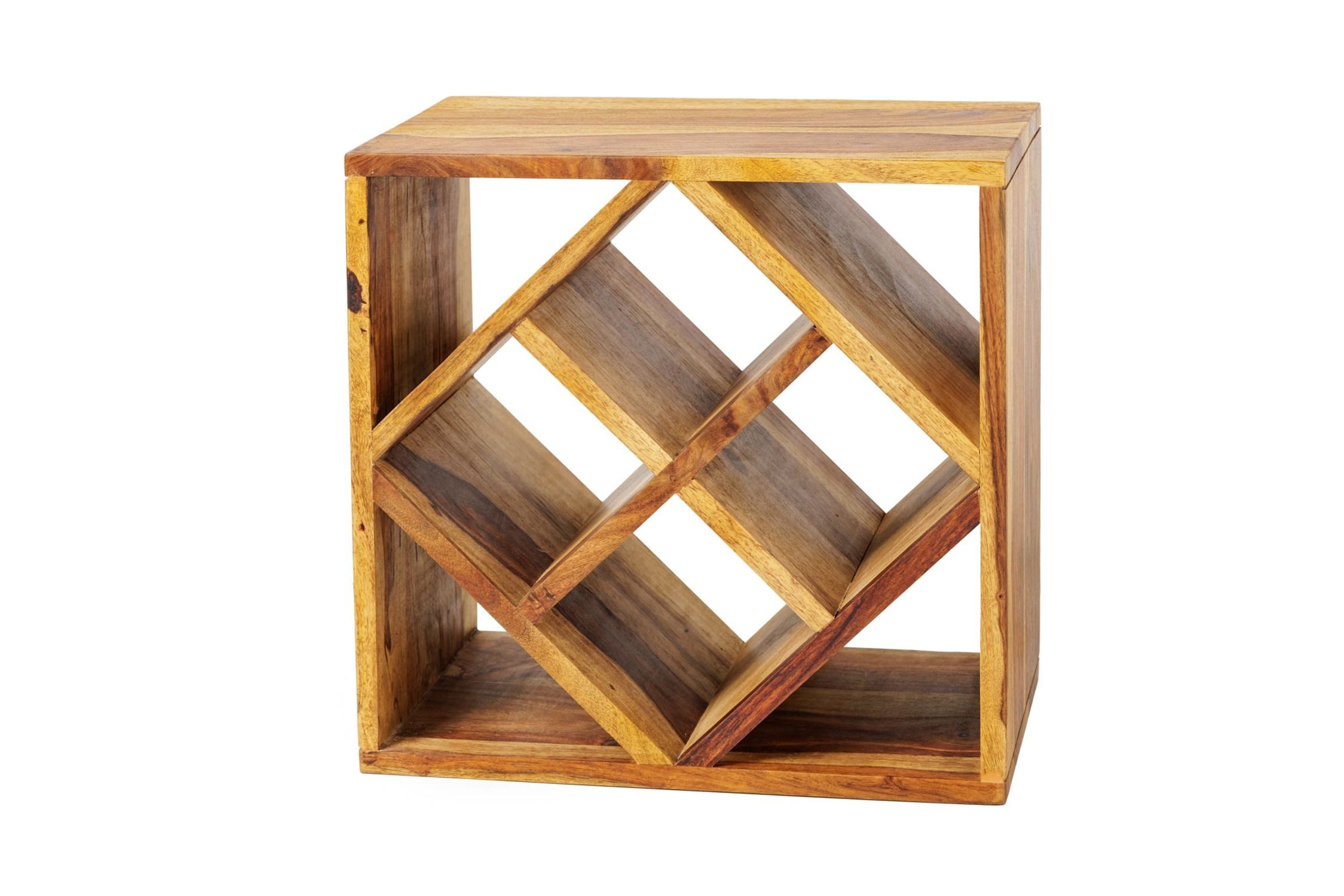 Licht-Erlebnisse Weinschrank SONGO aus Holz in Natur 40 x 25 x 40 cm (LxBxH)