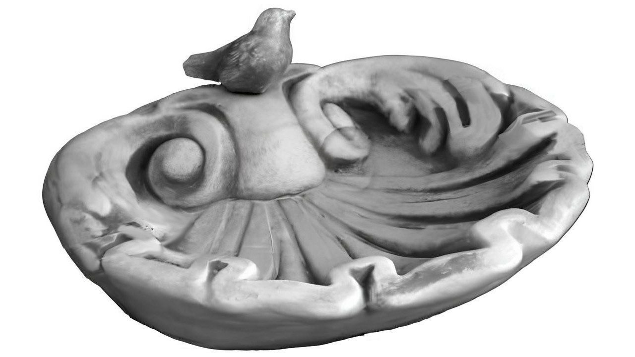 Skulptur Vogel Tränke Skulptur Design Figur Statue Garten Figuren Statuen