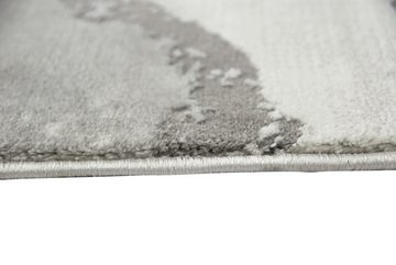 Teppich Marmorteppich mit Glanzfasern in Grau, Teppich-Traum, rechteckig, Höhe: 12 mm