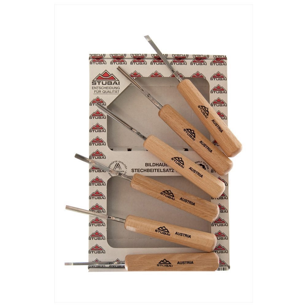 Stubai Cuttermesser Mikro-Schnitzeisensatz, 100 mm, 6-teilig