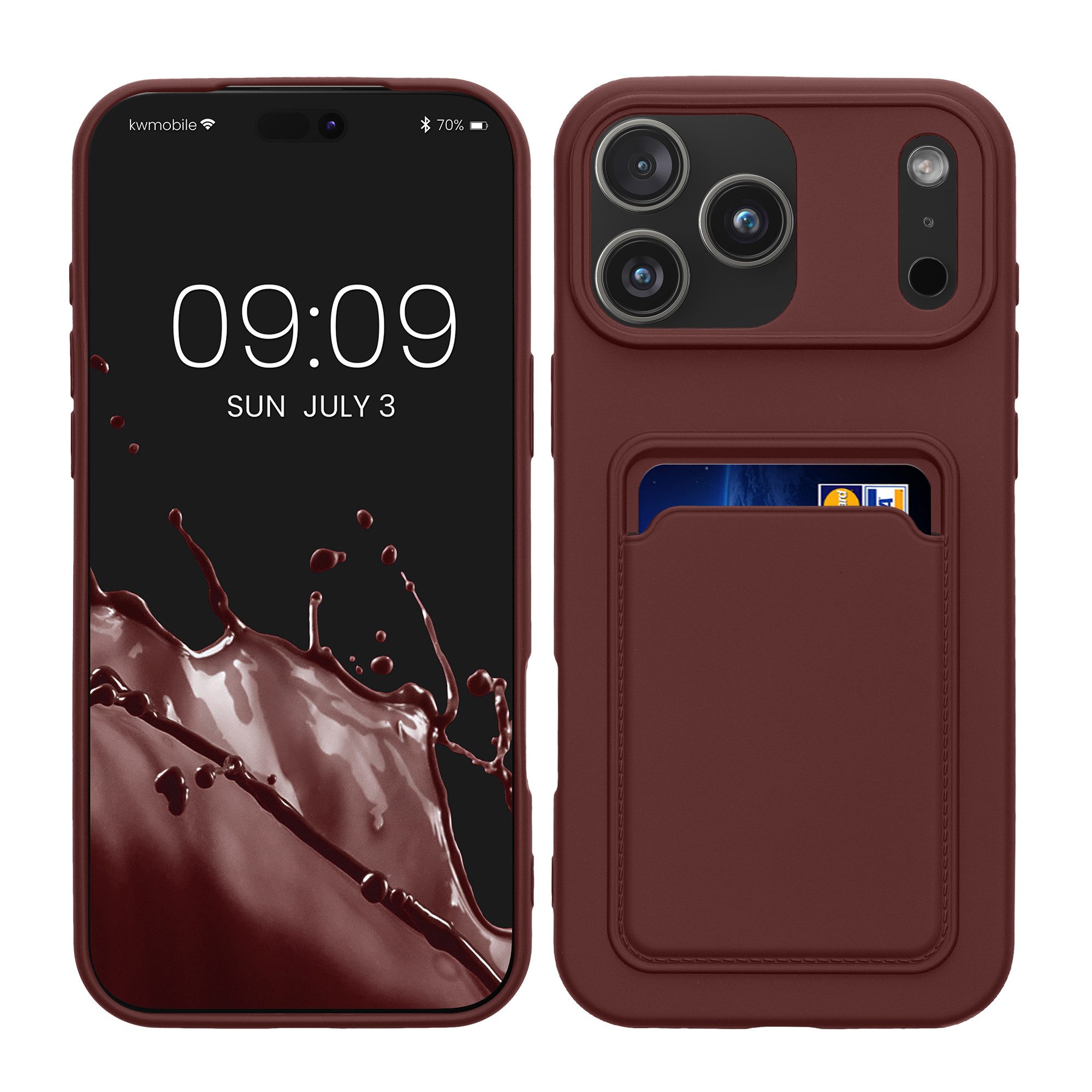 kwmobile Smartphone-Hülle Hülle für Apple iPhone 17 Pro Max, Handyhülle mit Fach für Karten - Handy Cover Case