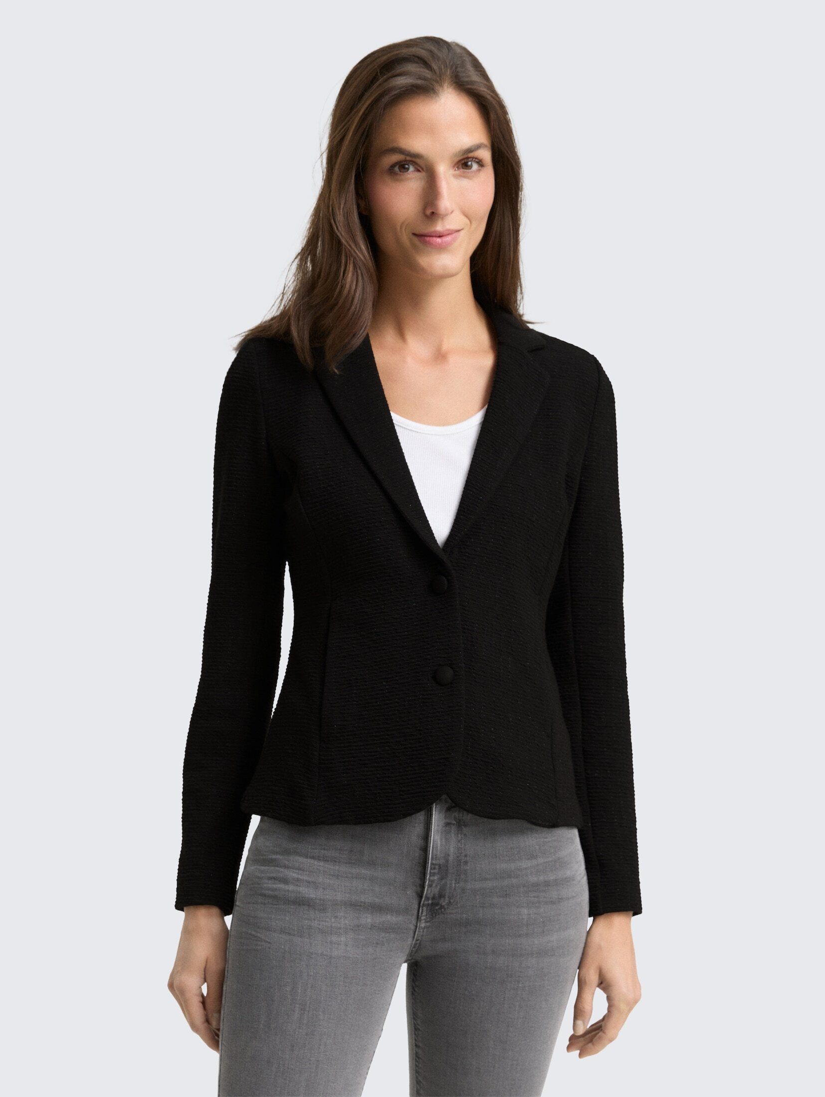 TOM TAILOR Jackenblazer Blazer Slim Fit Blazer mit Glitzer-Effekt günstig online kaufen
