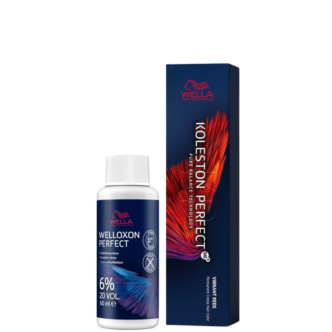 Wella Professionals Haarfarbe Koleston Vibrant Reds 60 ml + Welloxon Perfect 6% 60 ml