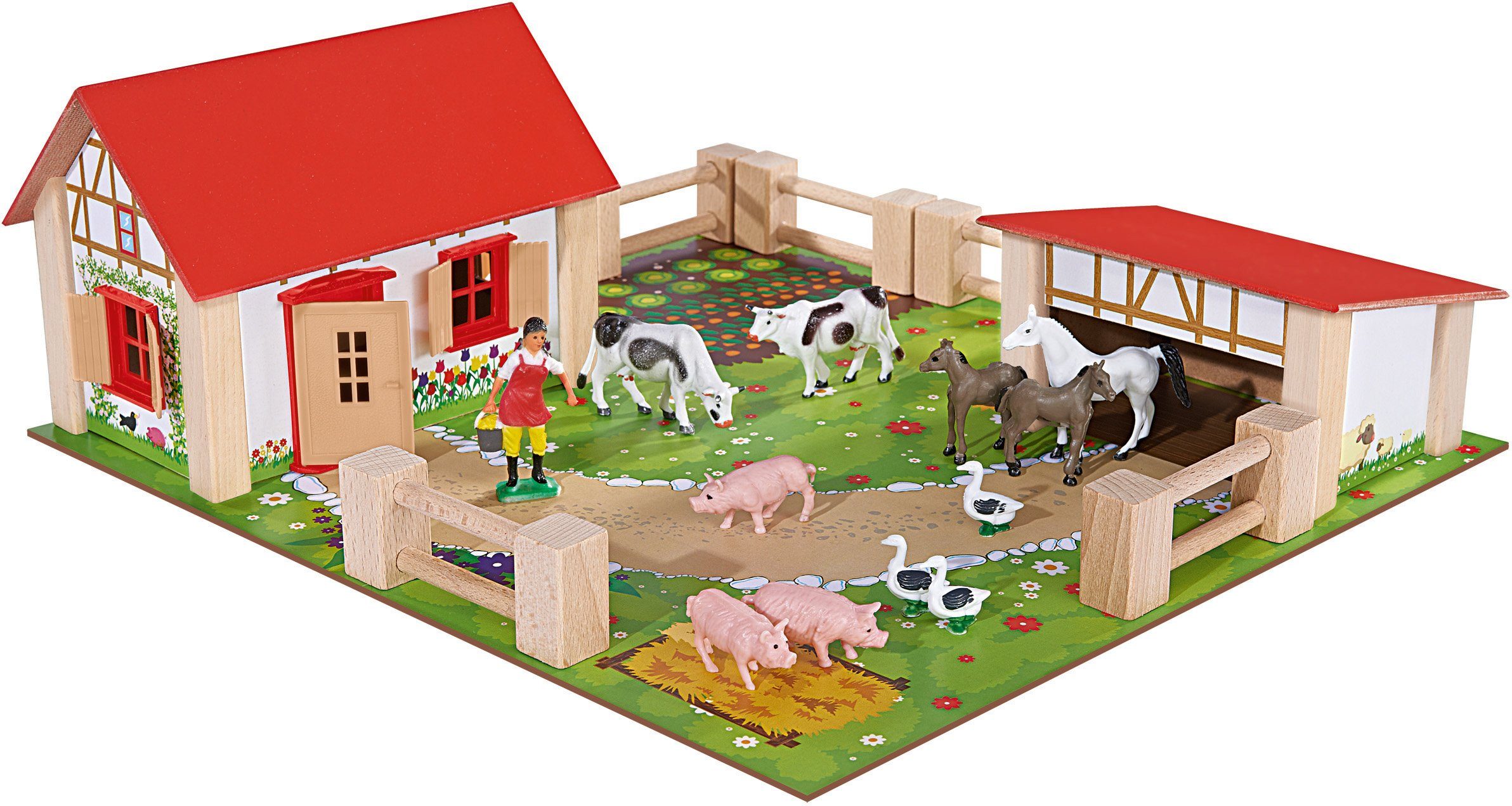 Eichhorn Spielwelt Bauernhof klein, Made in Europe günstig online kaufen