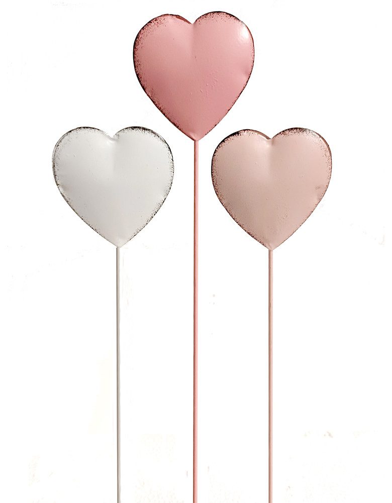 LB H&F Lilienburg Gartenstecker 3er SET Dekostecker Herz Deko Frühling Herzstecker Liebe Valentinstag (Geschenkidee Blumentöpfe Pflanzendekorationen Metallschmuck für Zuhause, Valentinstagsdekoration, Sommer innen außen Pflanzstecker Blumenkasten Blumentopf Valentin Valentinsgeschenk Hochzeit Deko Dekoration Stecker Mama weiß Hochzeitsdeko Garten Stab Blume Orchideenstecker Frühlingsdeko Metallstecker Dekoration Taufe Topfstecker Blumentopfstecker Metallstecker Gartendeko Herz Tischdeko Ostern Osterdeko Osterstecker Geschenkstecker Danke Muttertag Muttertagsgeschenk Metall Dekostecker Blumenstab Gesteck Gartenstecker Hochzeitsstecker Gartenparty rosa pink Geburtstag Metall Taufe Geburt, Metallherz zum stecken Geschenkstecker Pflanze Pflanzenstecker) Valentinstag Muttertag Vogel Vögel Blumen Herzstecker