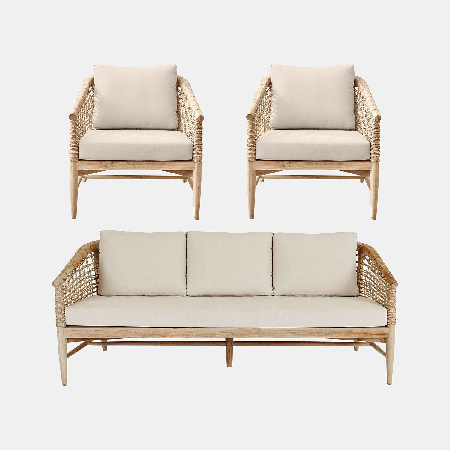 Mirabeau Sitzgruppe Sitzgruppe Roselva braun/creme