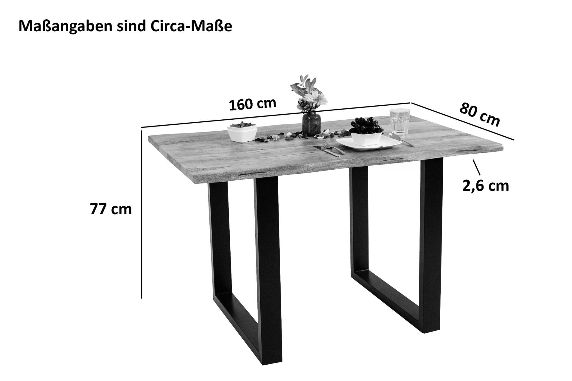 SAM® Baumkantentisch Panther, Mangoholz, Baumkante, verschiedene günstig online kaufen