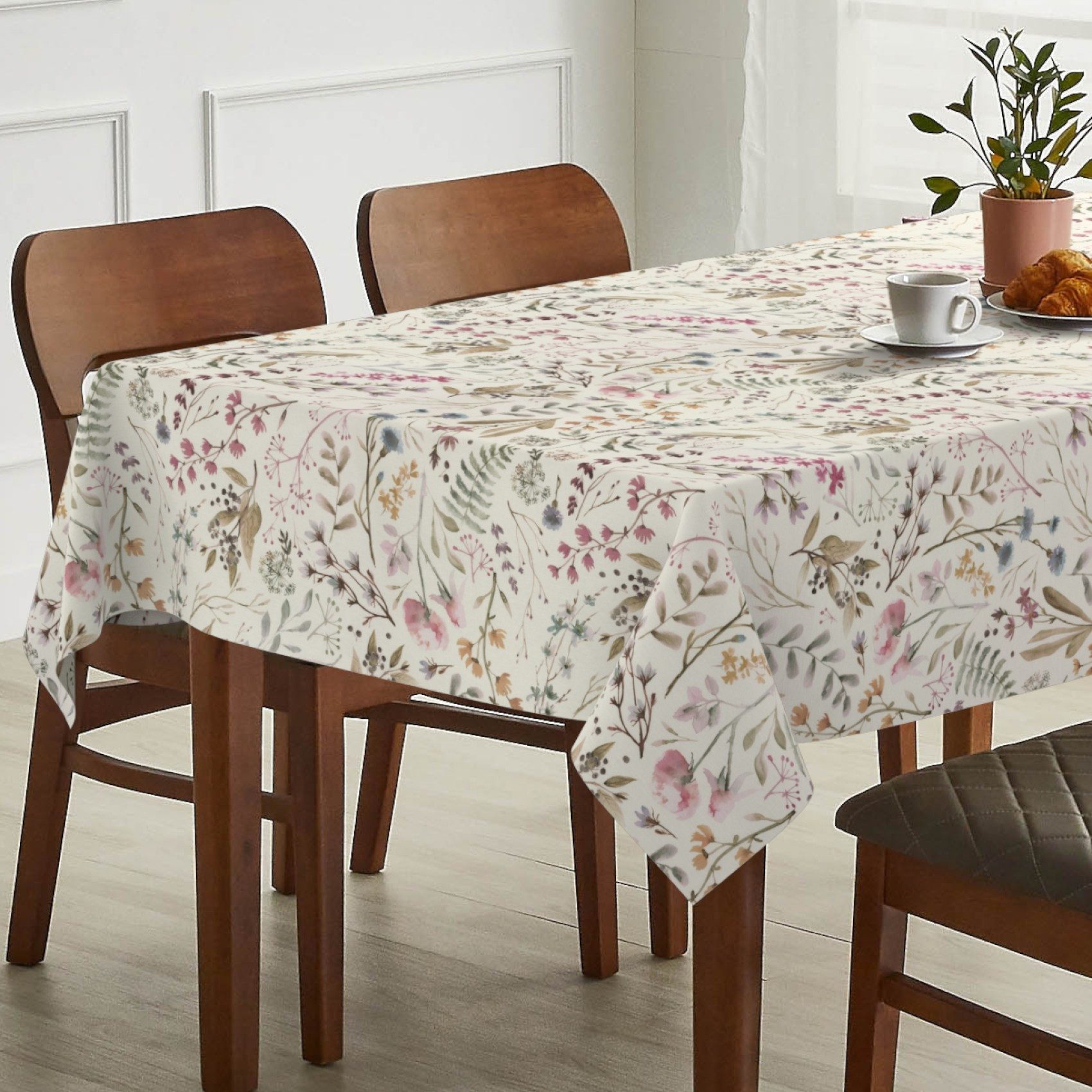 ANRO Tischdecke abwaschbar LANA Penelope-Blätter Tischwäsche Wachstuch 2.0 günstig online kaufen