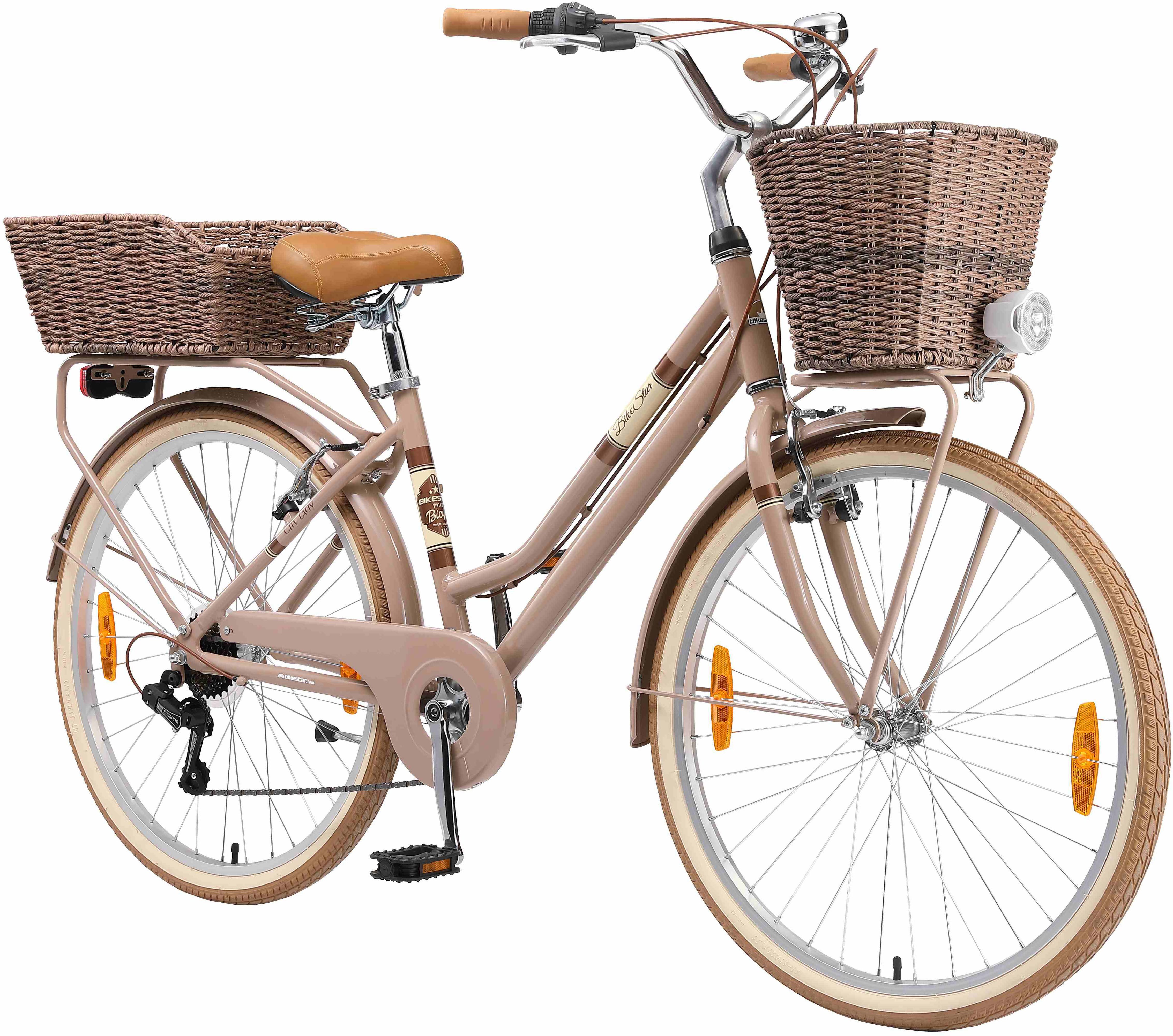 Bikestar City Bike, 7-speed Shimano RD-TY21 derailleur, derailleur gears, for women, derailleur gears