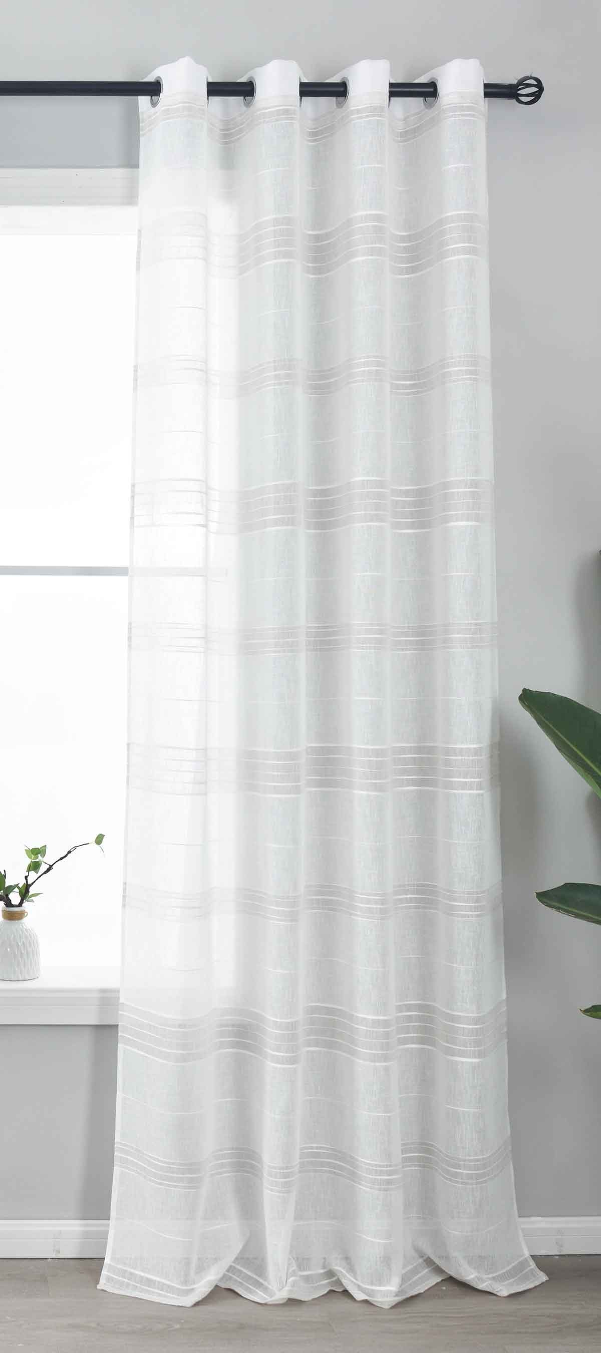 Gardinenbox Gardine, Ösen (1 St), halbtransparent, günstig online kaufen
