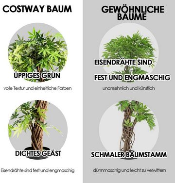 Kunstbaum Baum, COSTWAY, Höhe 160 cm, mit Basistopf