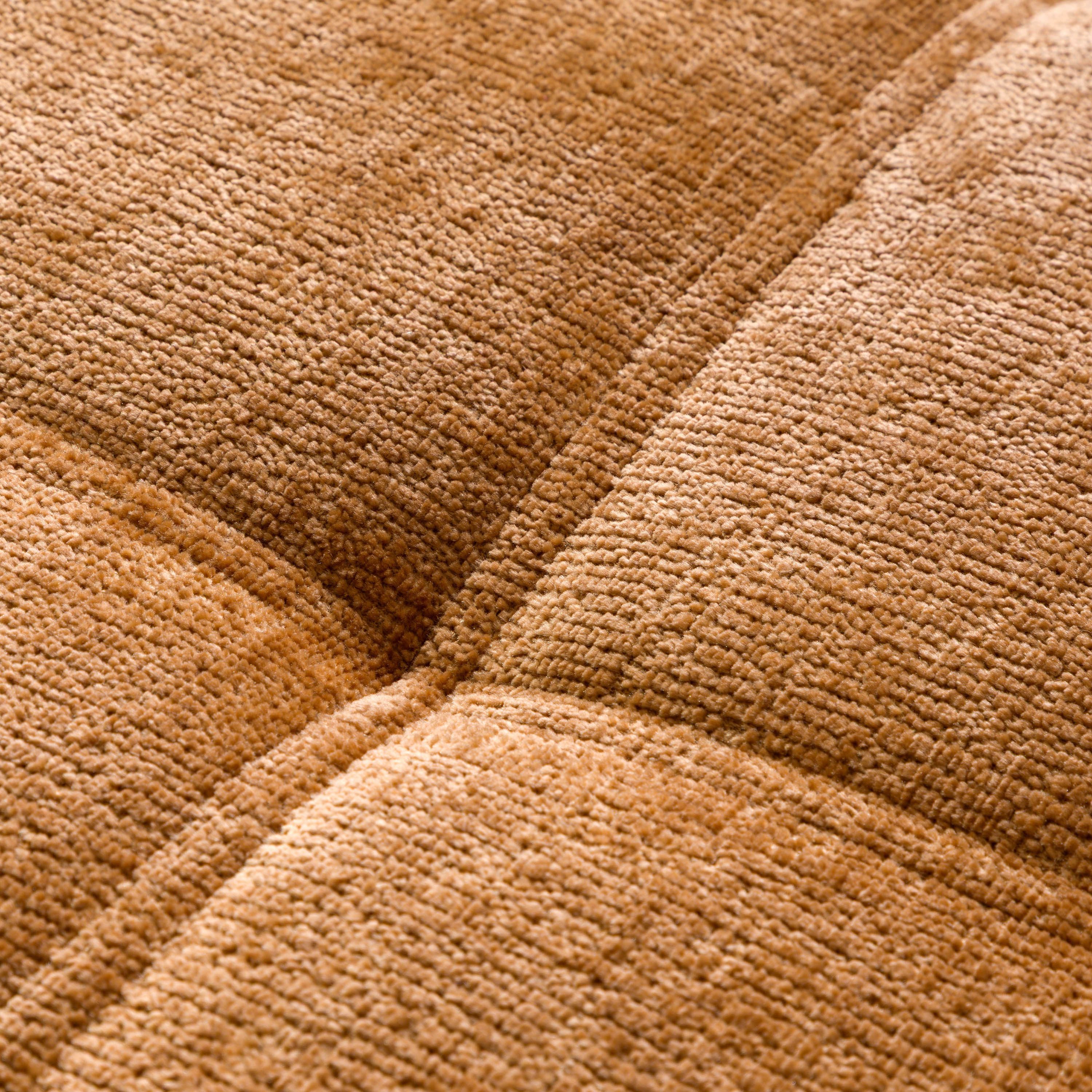 LIVORA Ecksofa SOFAS, Ecksofa Ottomane rechts Chenille 284x208x79 rostfarben VALENTINA