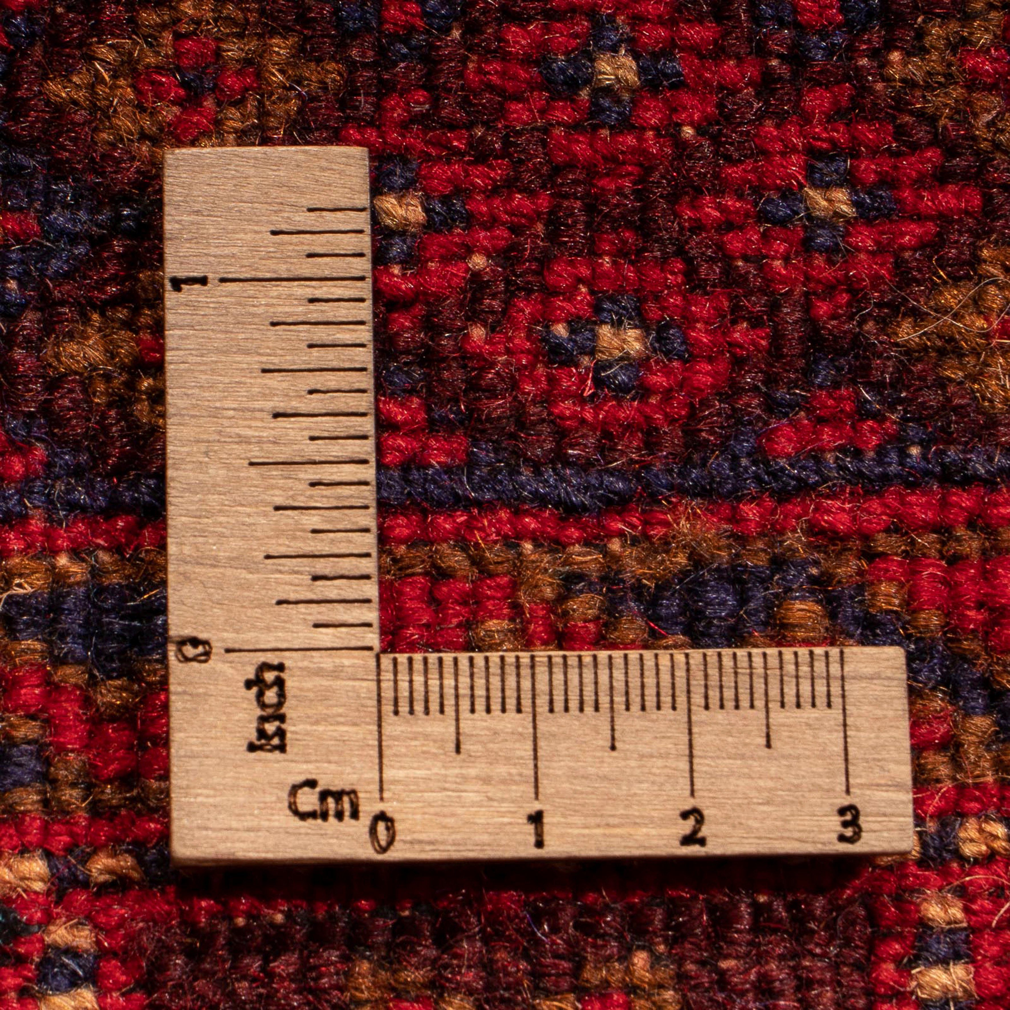 mit Zertifikat Orientteppich Turkaman Wohnzimmer, 190 cm mm, - - x dunkelrot, Höhe: rechteckig, Einzelstück morgenland, Handgeknüpft, 153 6