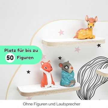 stadtecken Kinderregal Regal für Musikbox, Passend für die Toniebox und ca. 50 Tonies