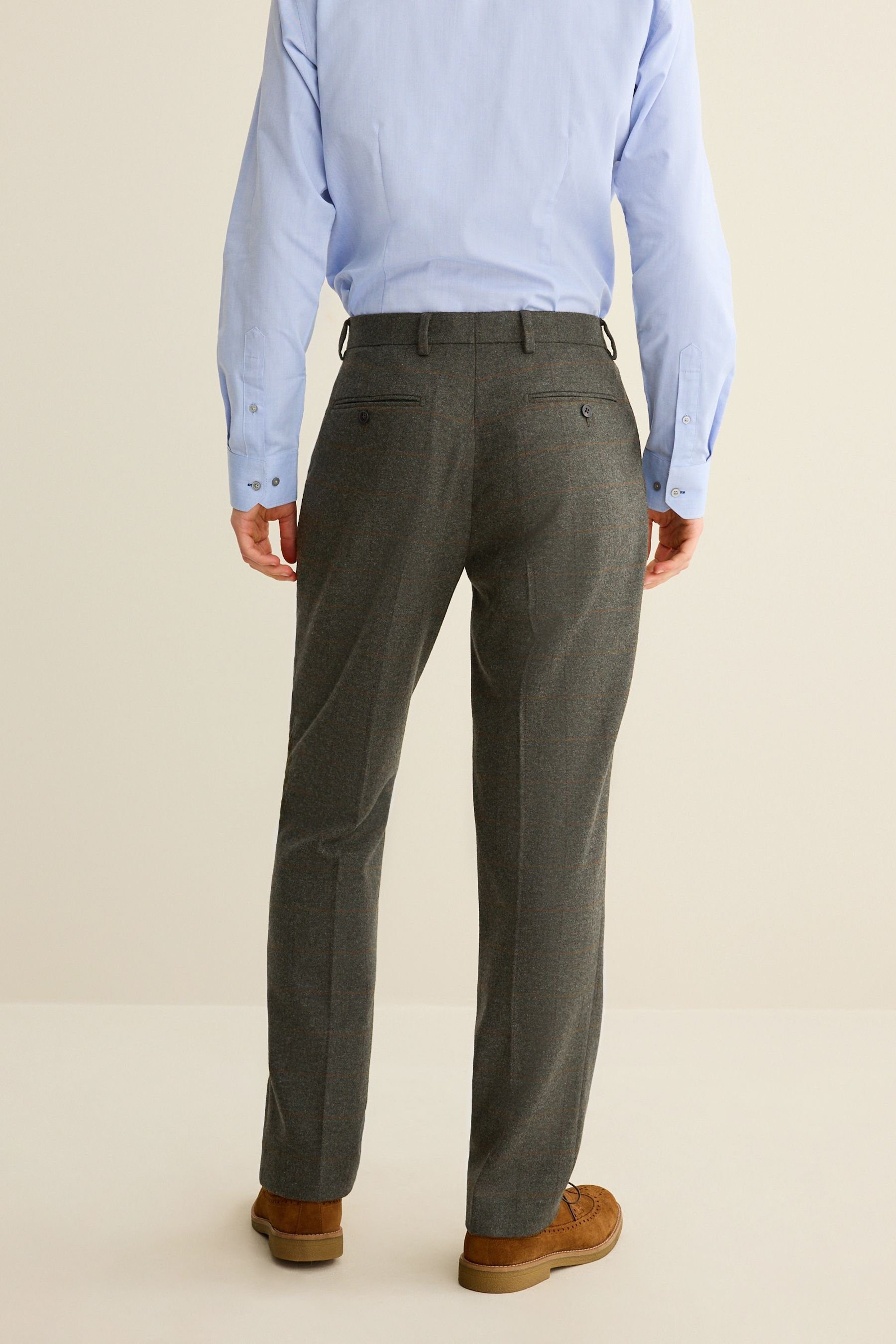 Next Anzughose Karierter Anzug mit Besatz: Hose (1-tlg)