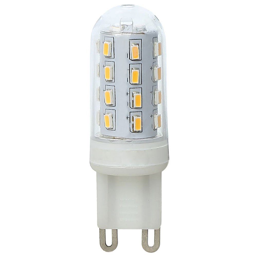 WOFI LED Wandleuchte, Leuchtmittel inklusive, Warmweiß, Flurlampe Wandlampe G9 Chrom LED Glas Wandleuchte teilsatiniert
