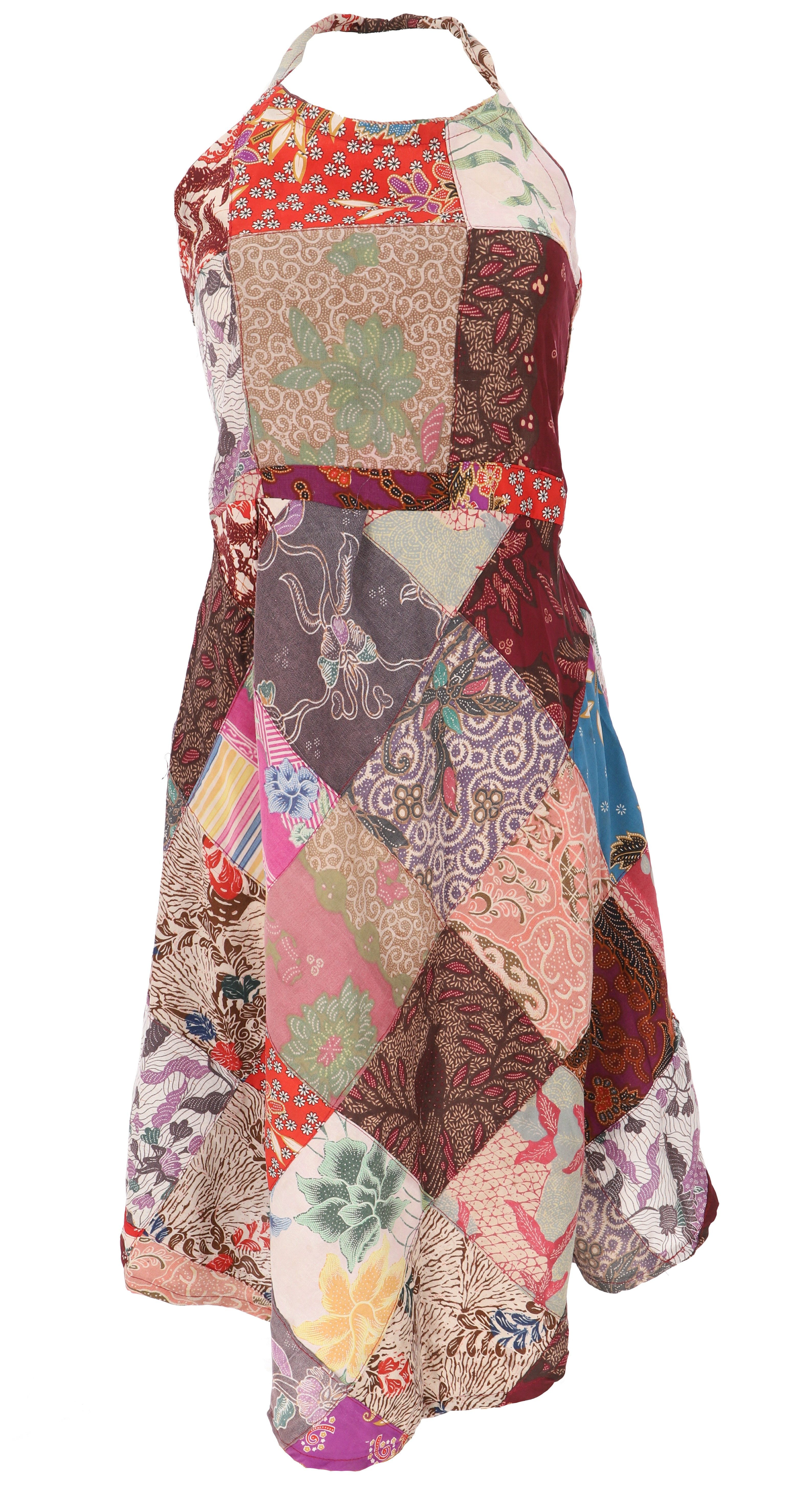 Midikleid Patchwork Unikat Sommerkleid, Neckholder..
