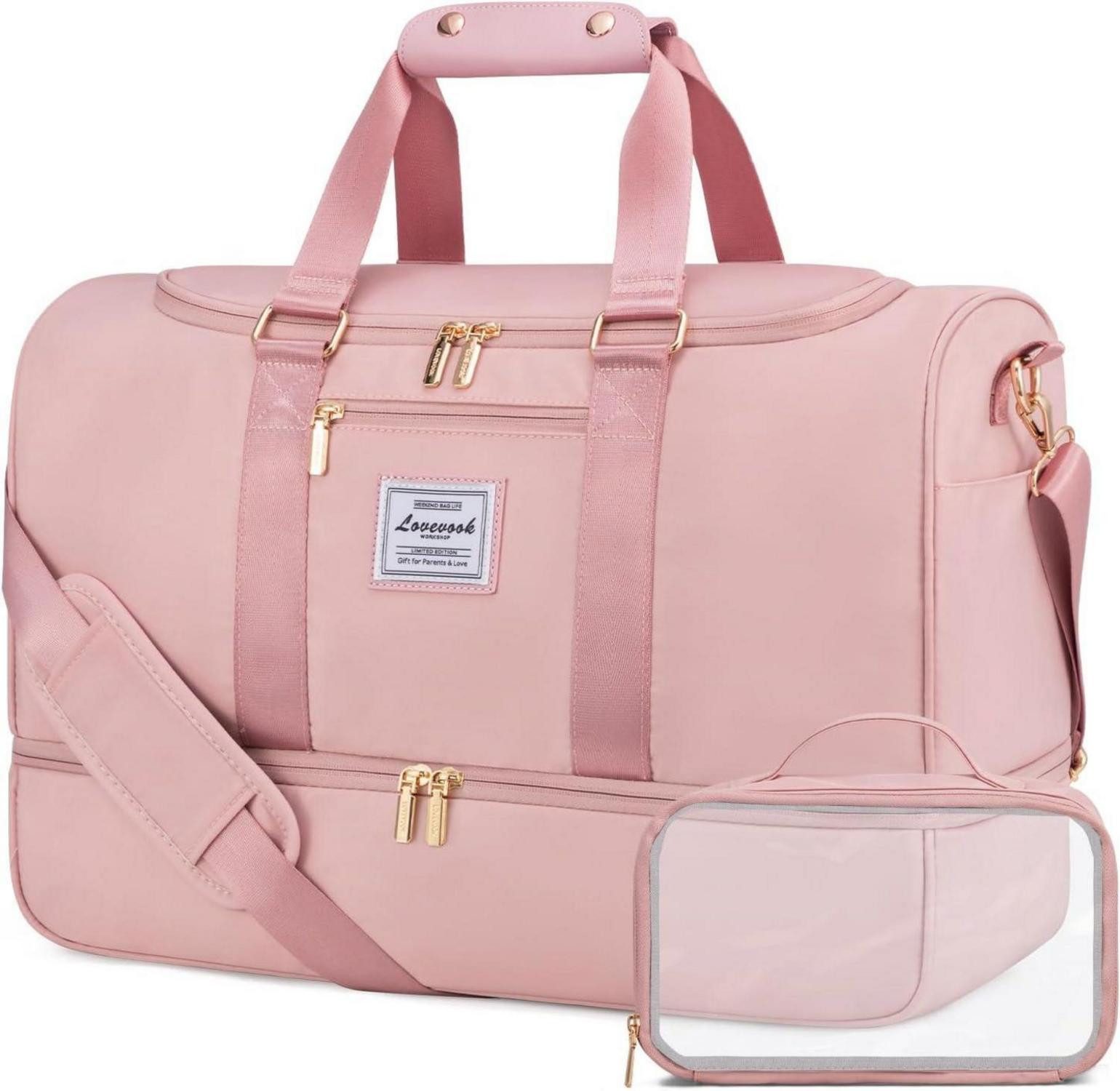 LuxusKollektion Небольшие сумки для поездок  Reisetasche Sporttasche 50L Groß Небольшие сумки для поездок  Damen Rosa