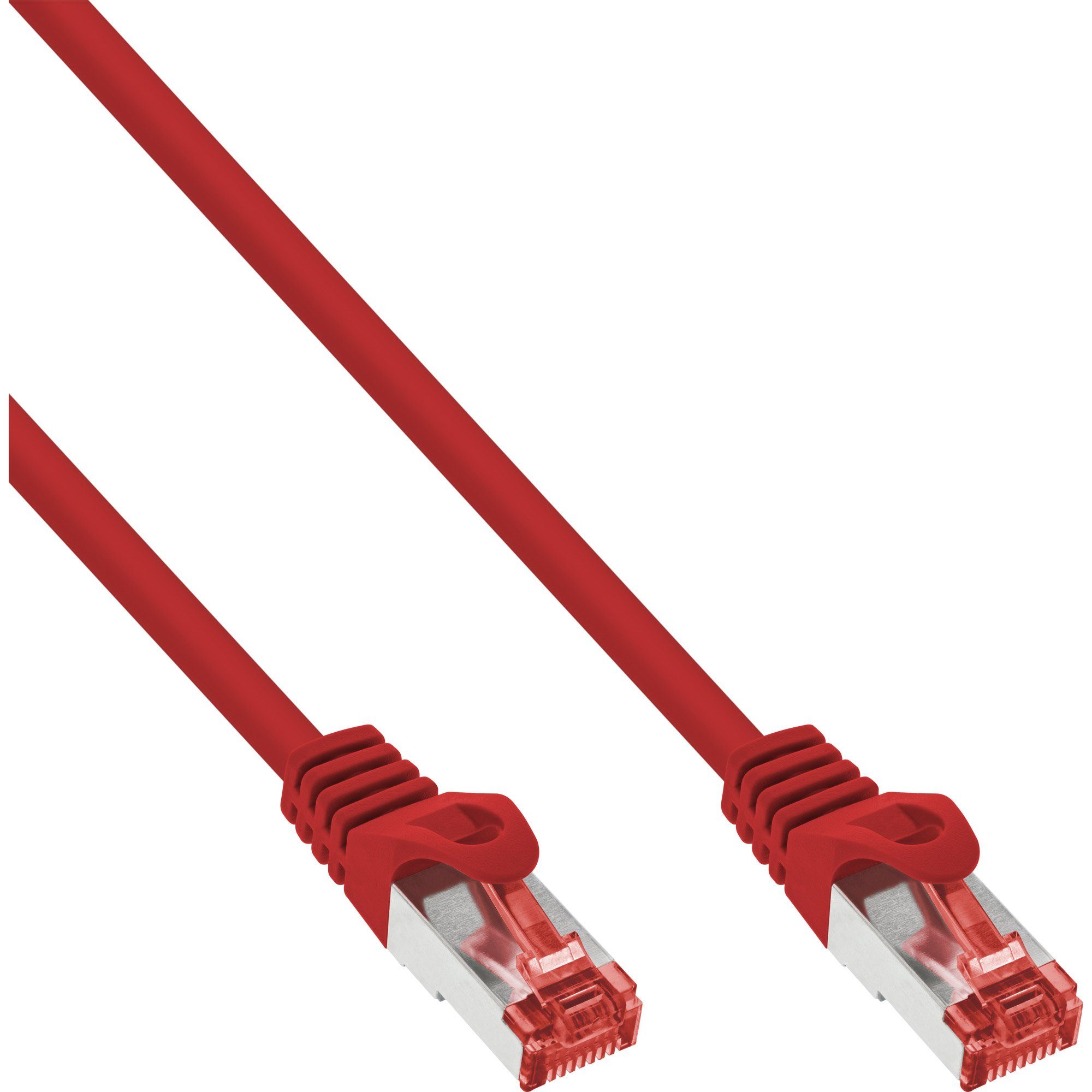 (PiMf), Cat.6, LAN-Kabel 250MHz, Patchkabel, INTOS InLine® rot, CCA, S/FTP AG ELECTRONIC 2m PVC,