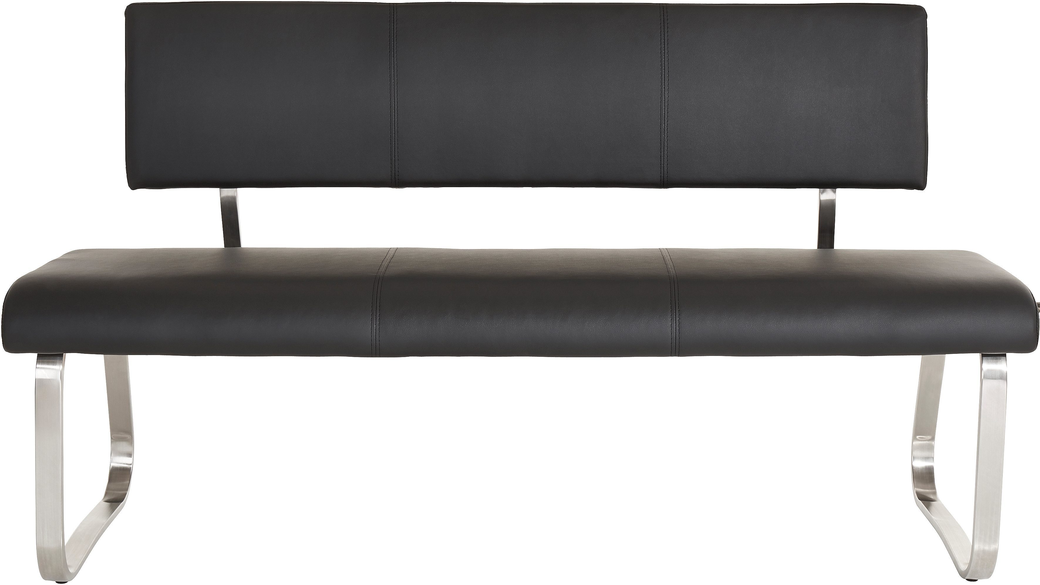 MCA furniture Polsterbank Arco, Kg, 280 verschiedenen bis Echtleder, in belastbar schwarz Breiten