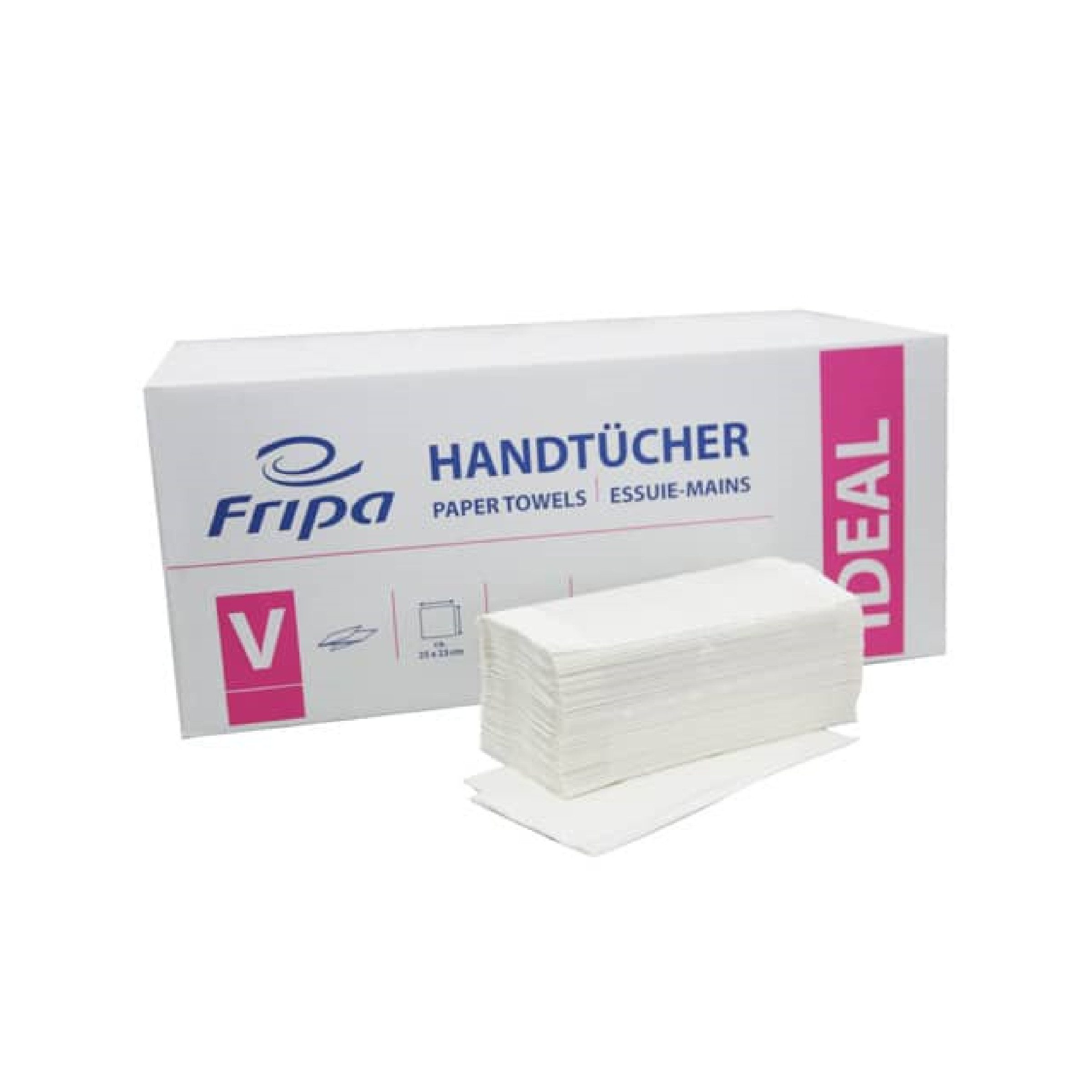 Fripa Papierhandtuch Бумажные полотенца 1-lagig V-Falz 25 x 23cm hochweiß