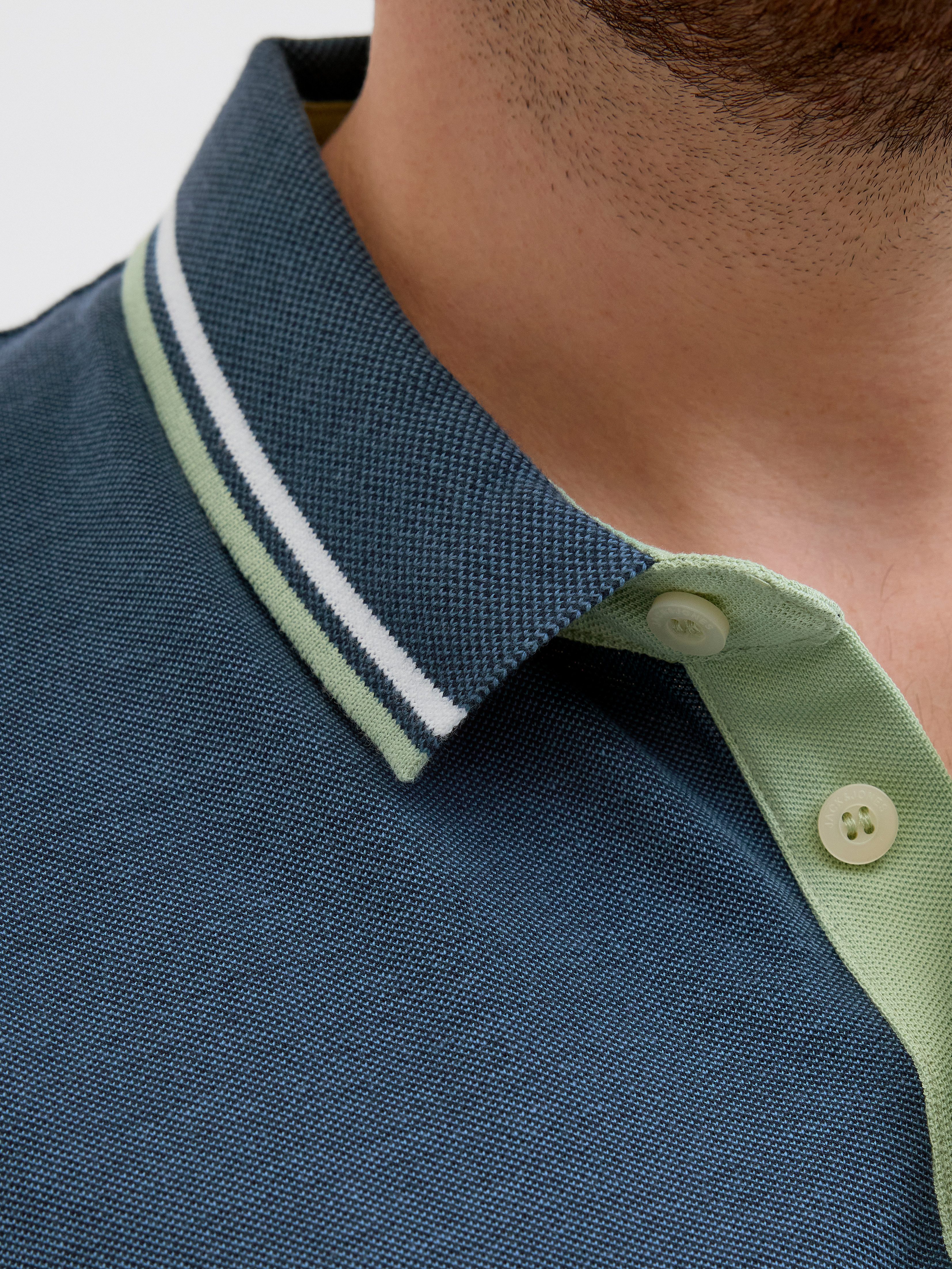 Jack & Jones PlusSize Poloshirt JJEPAULOS POLO SS NOOS PLS Baumwolle, regular fit