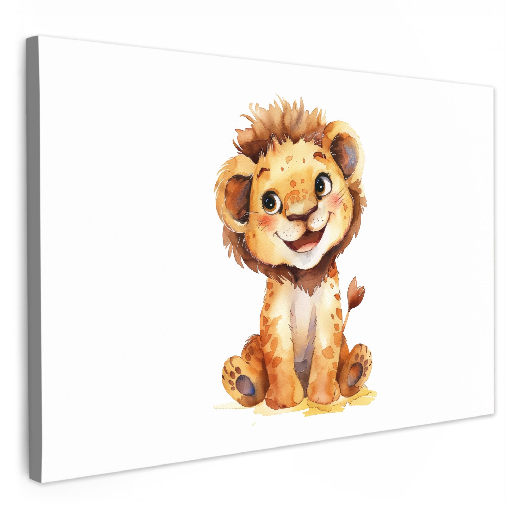 OneMillionCanvasses® Leinwandbild Löwe - Tierbaby, Fotodruck (1 St), Kinder günstig online kaufen