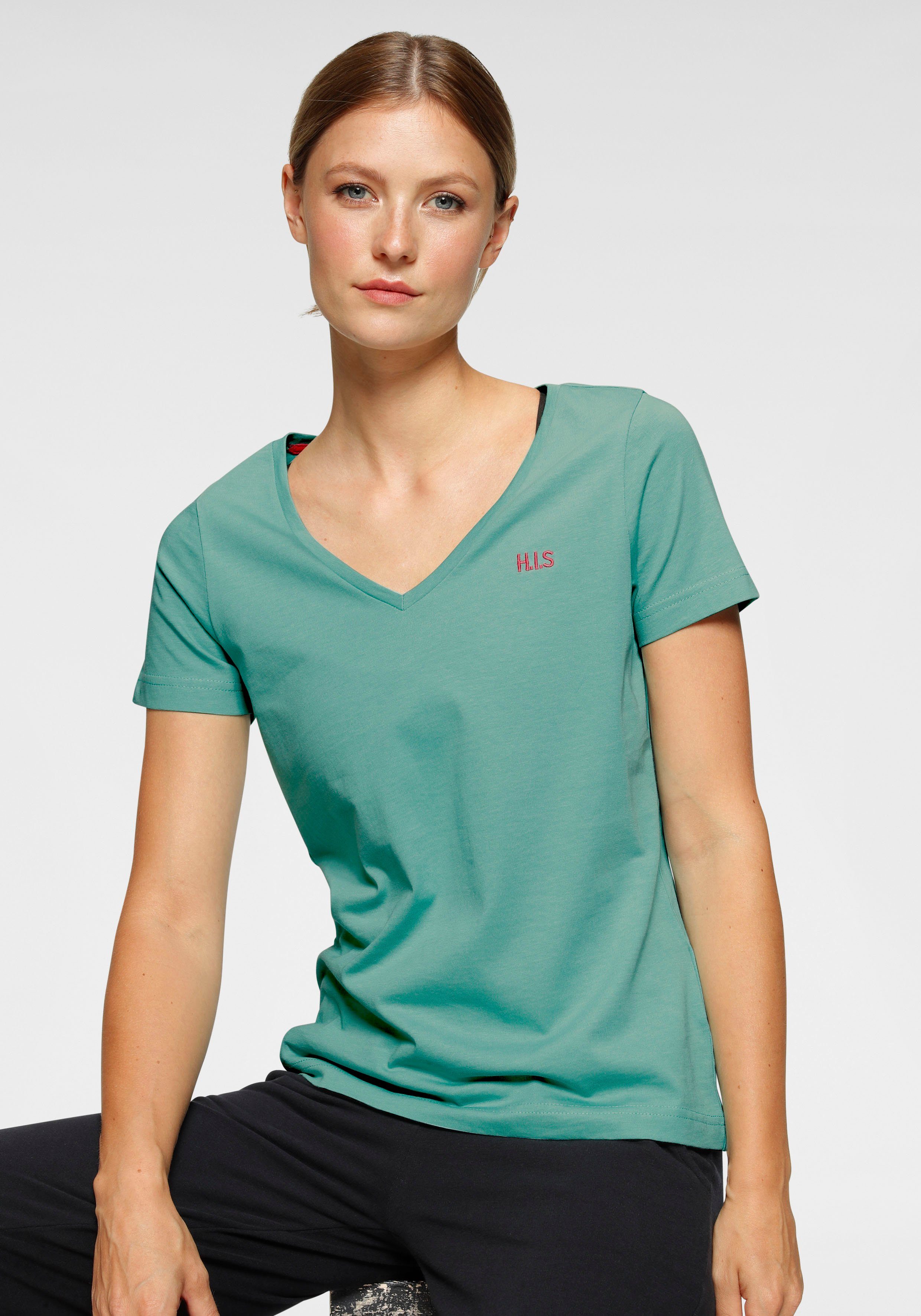 H.I.S T-Shirt Essential-Basics (Spar-Set, 3er-Pack) hüftlange günstig online kaufen